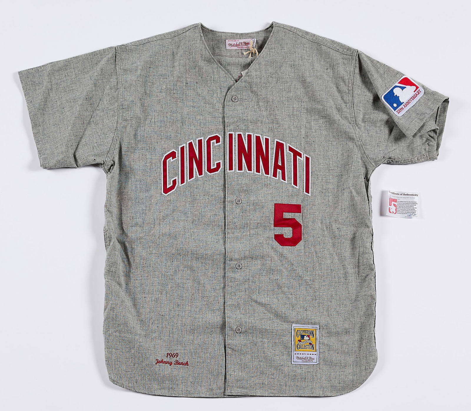 Johnny Bench Autographed Cincinnati Jersey (1 of 6)