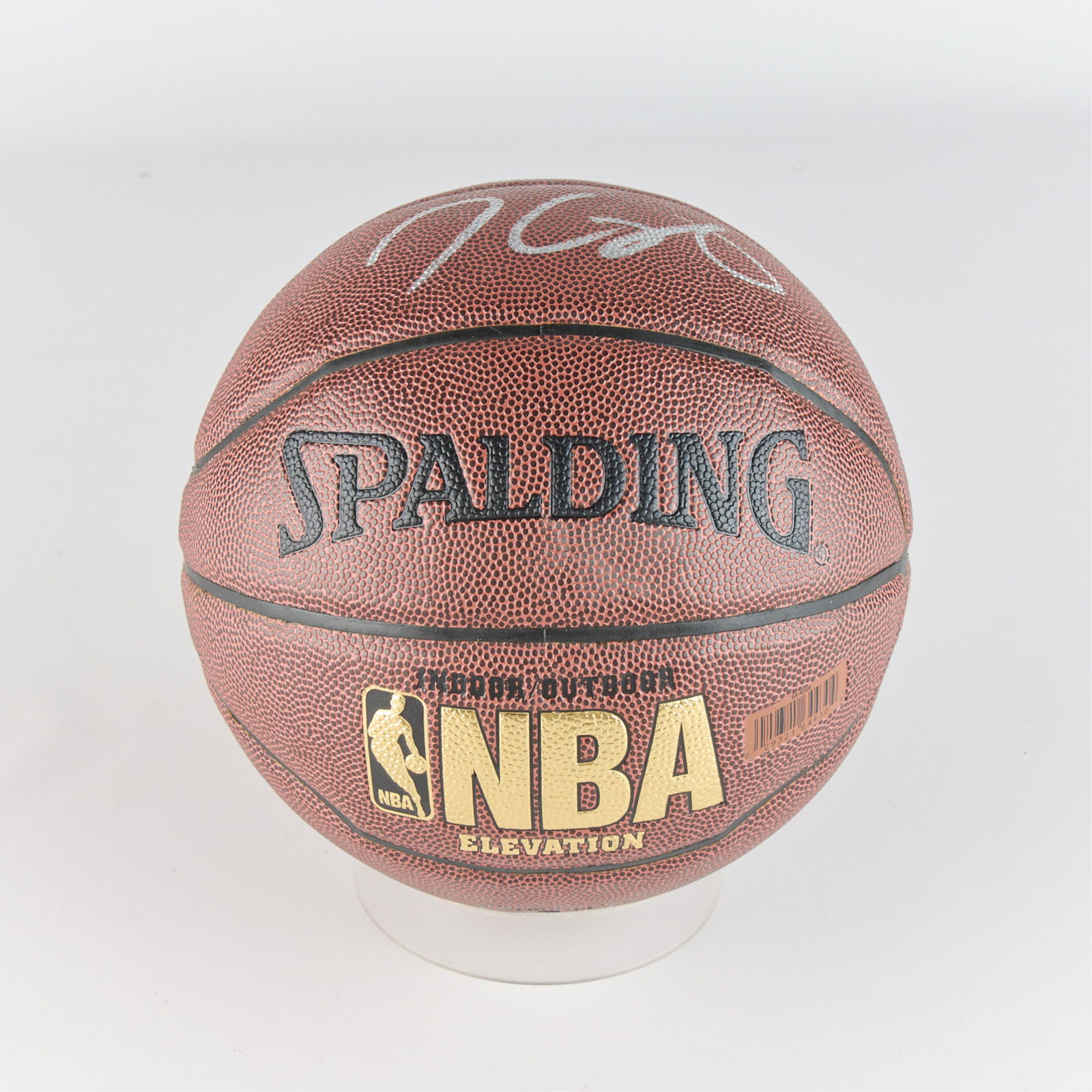 Kevin Durant Signed Basketball: Basketball signed in silver ink by Kevin Durant. Diameter: 9 1/2 in.