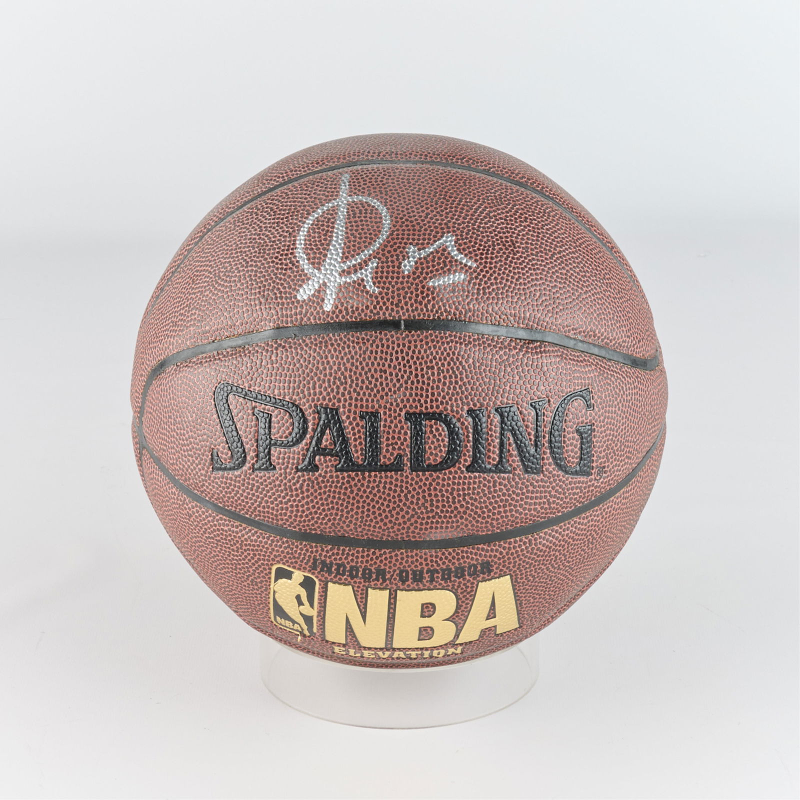 Ricky Rubio Signed Basketball & Photos: Group of three Ricky Rubio Timberwolves signed items including one basketball and two photographs. (Basketball) diameter: 9 1/2 in. (Photos, each) height: 14 in x width: 11 in.