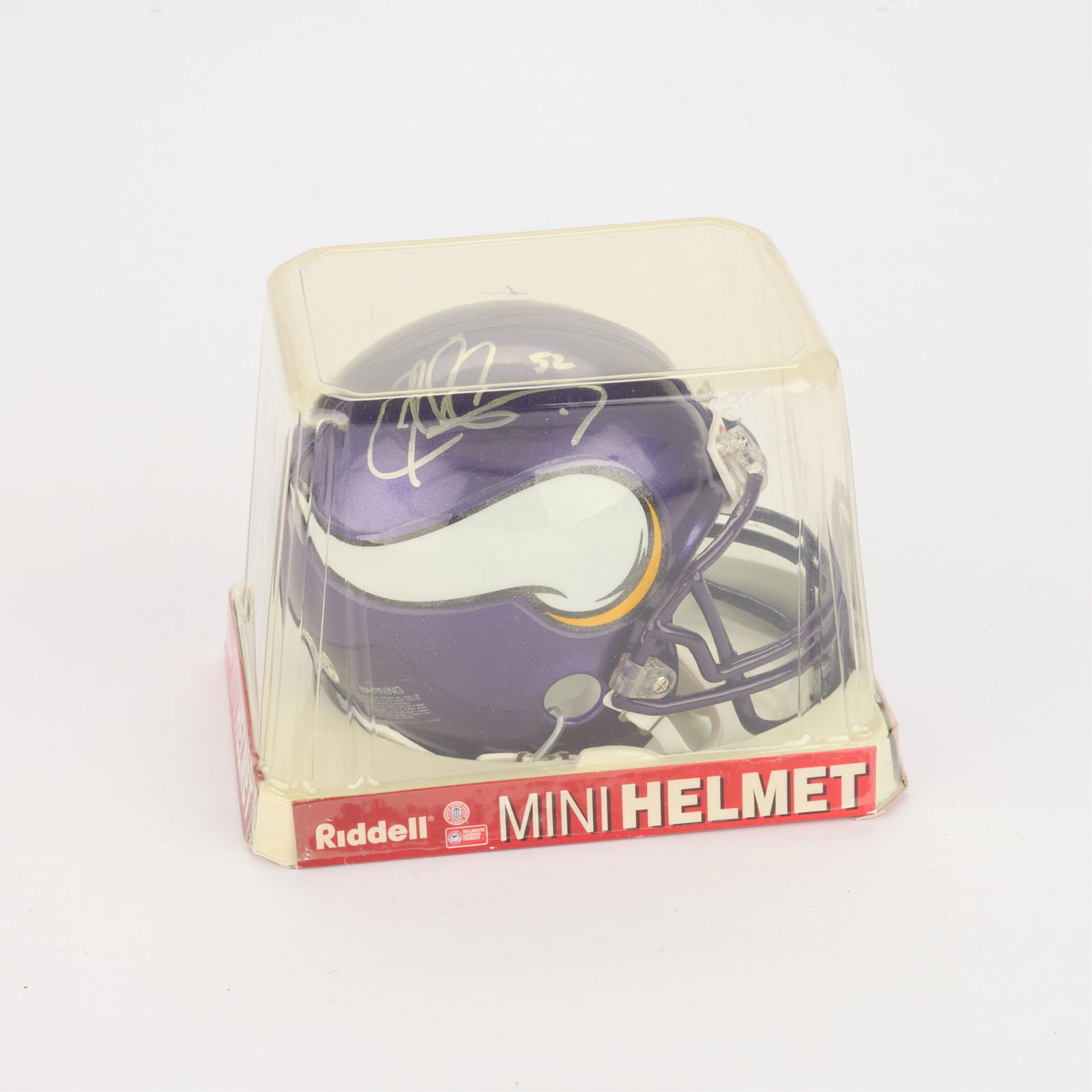 3 Signed Vikings Mini Helmets - 6