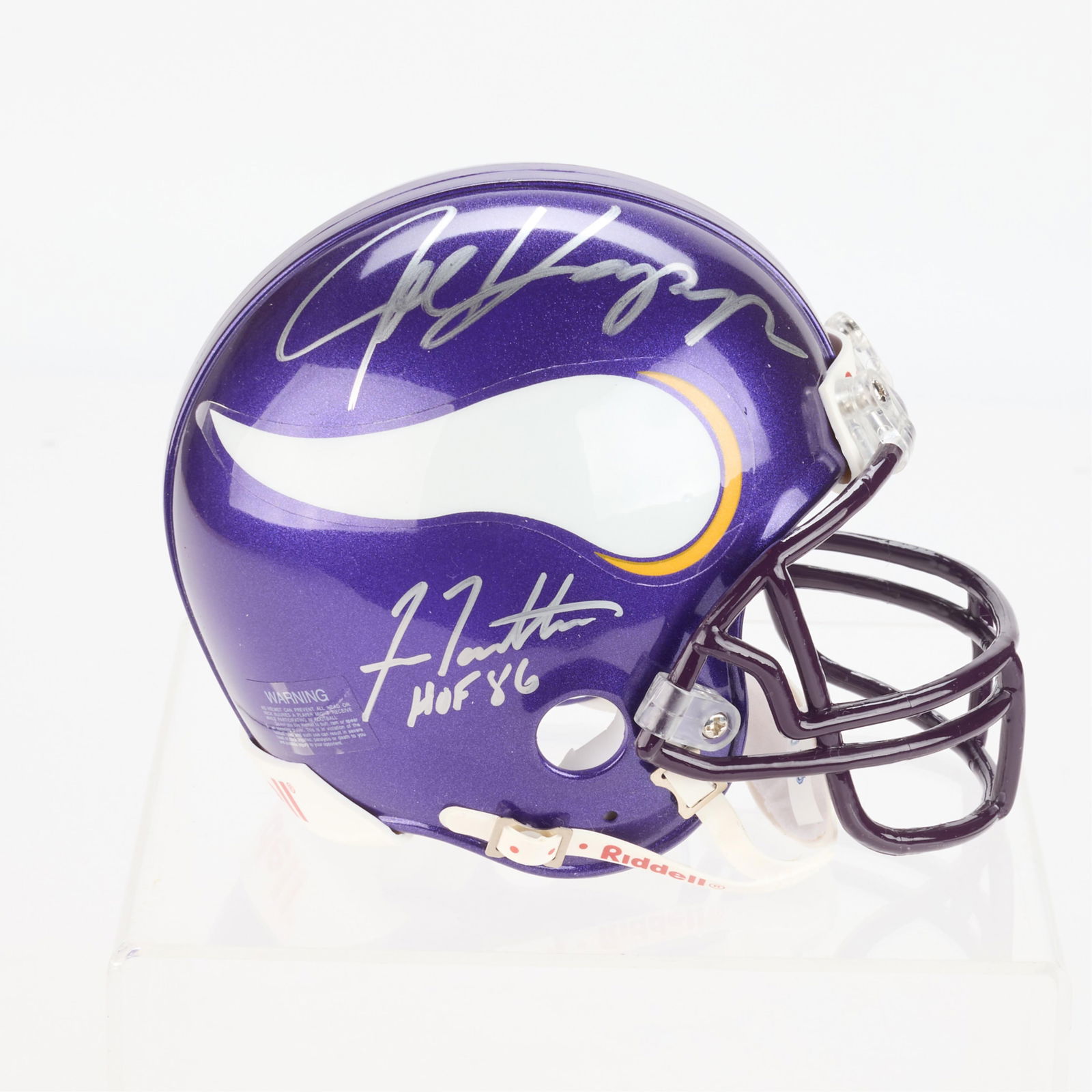 Tarkenton & Kapp Vikings Mini Helmet Signed (1 of 9)