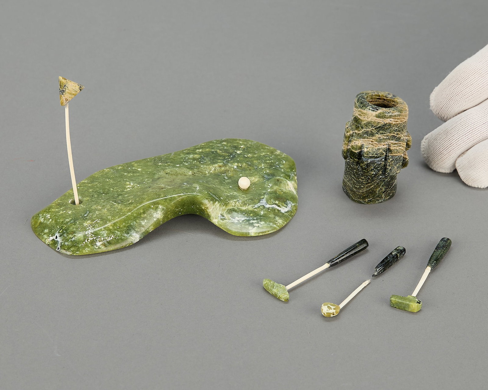 Jamesie Pudloo Pitseolak "The 18th Hole" Carving (1 of 4)