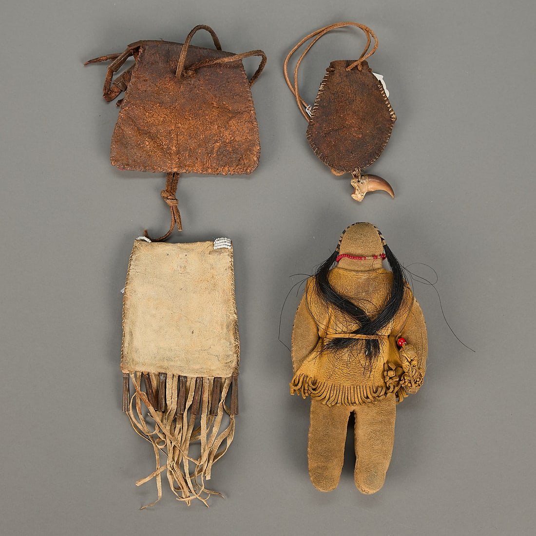 4 Native American Beaded Objects Incl. Fetish/Doll - 6