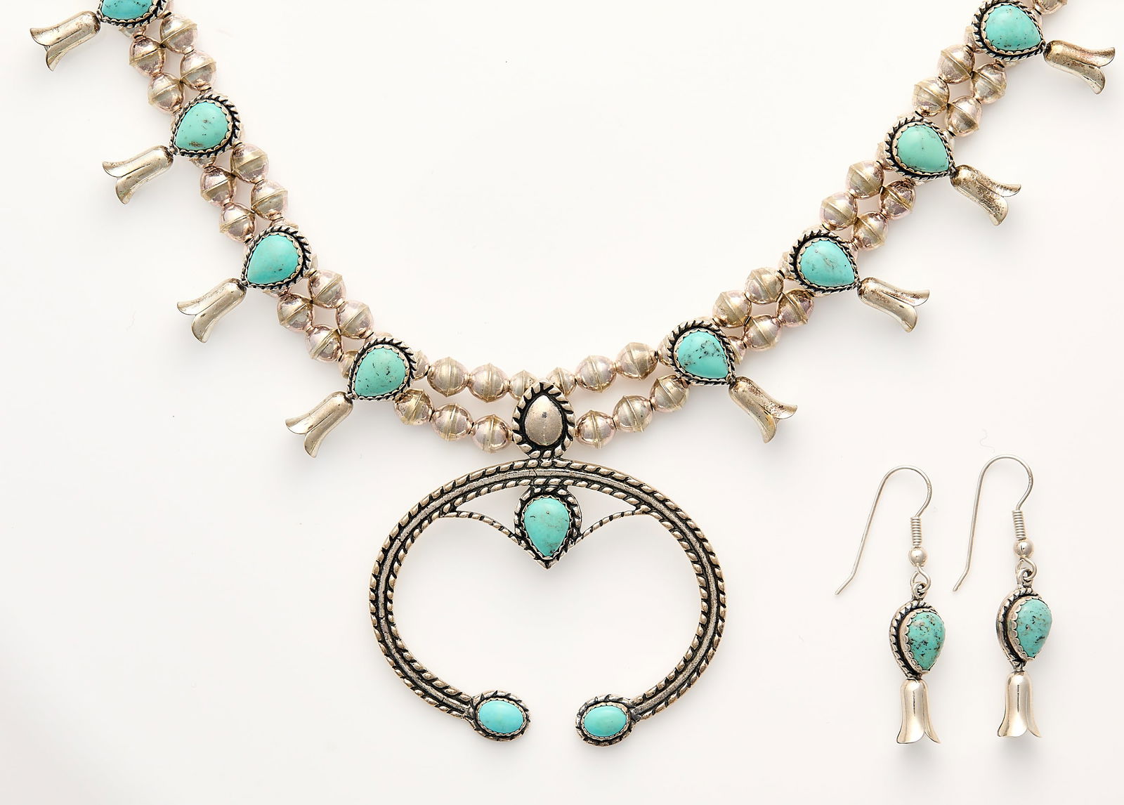 Squash Blossom Necklace & Earrings (1 of 5)