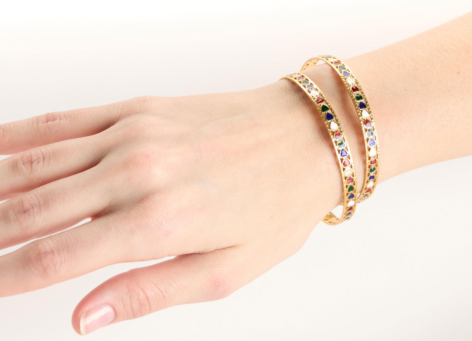 Pair High Karat Gold Bangles - 2