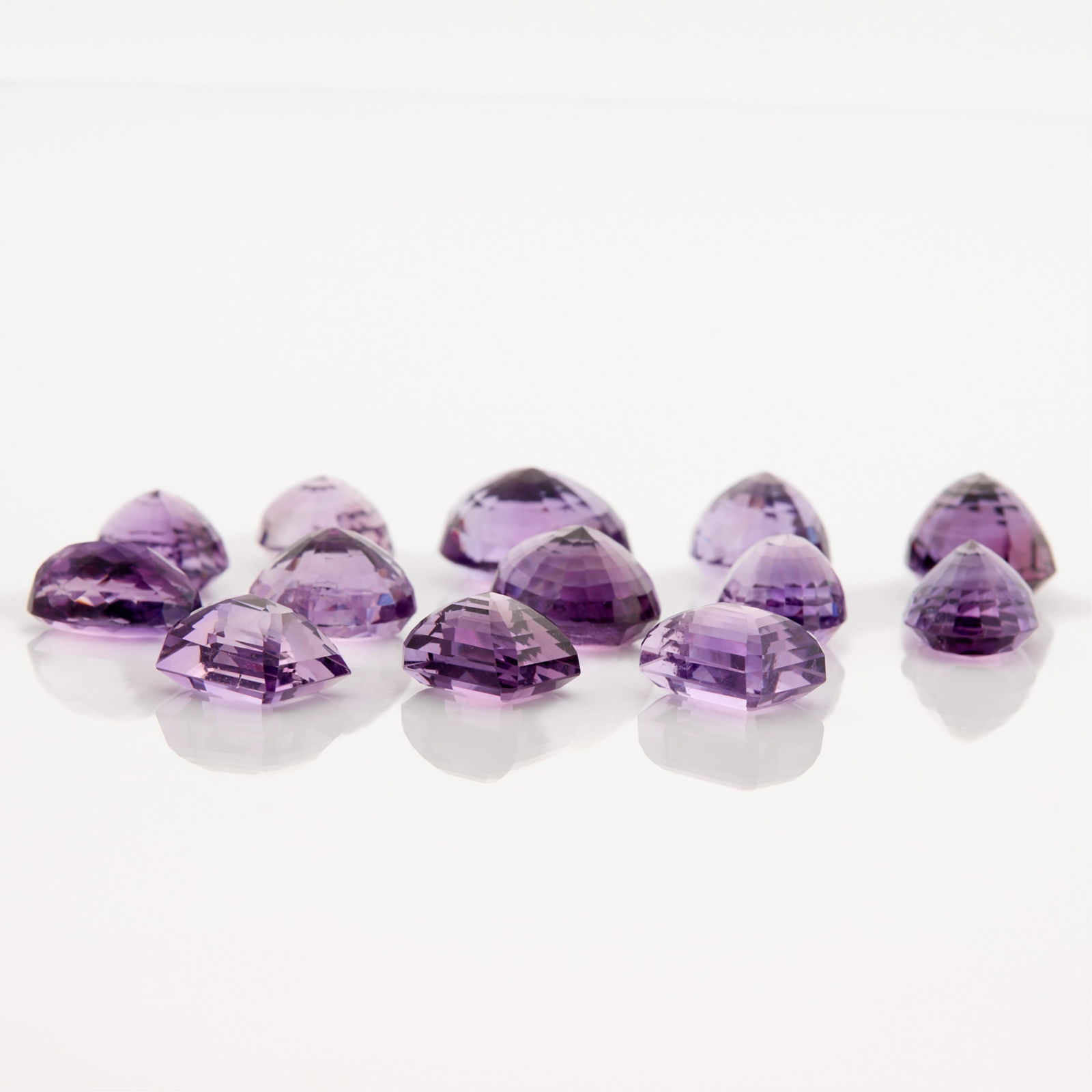 Large Group Amethysts 153.65 ctw - 3