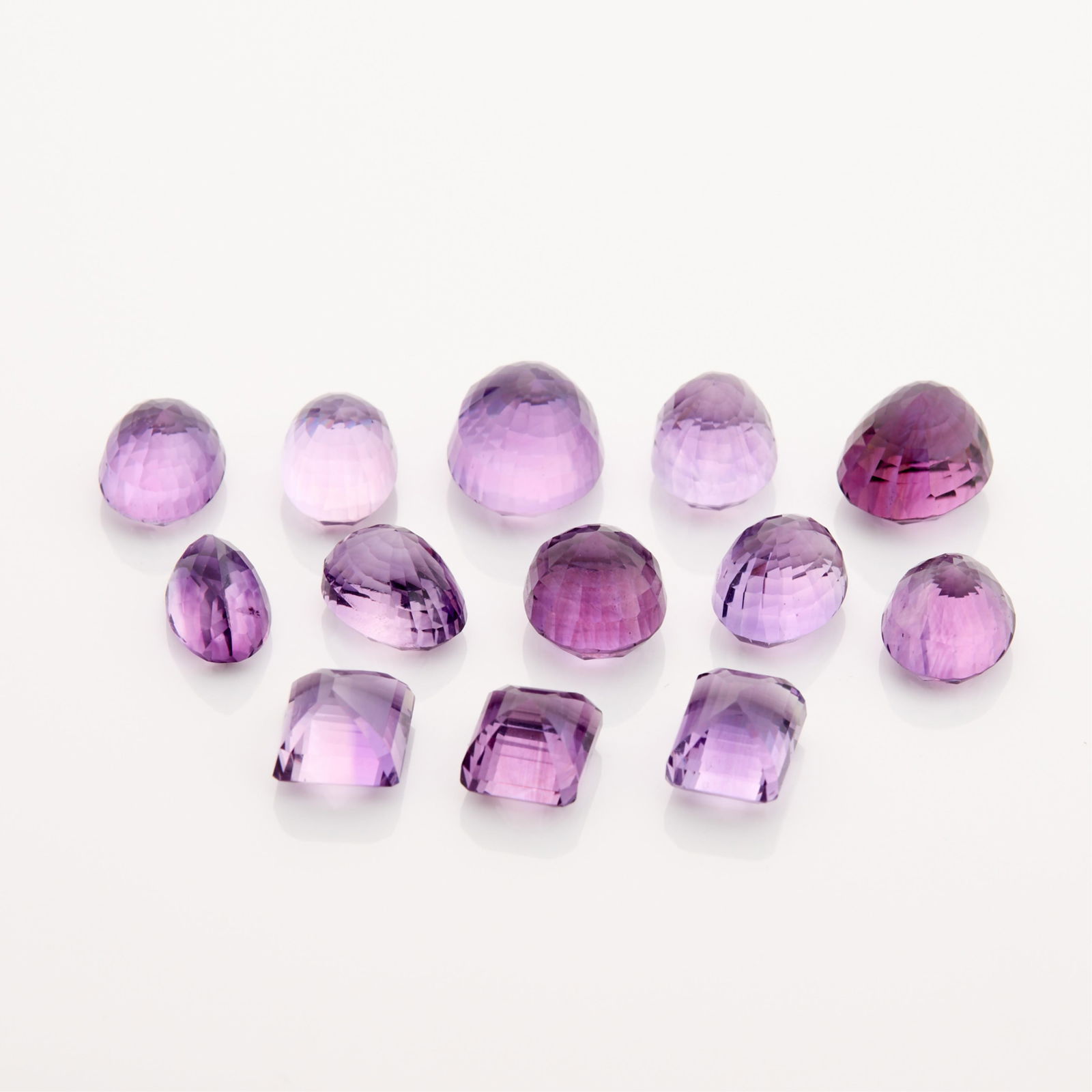 Large Group Amethysts 153.65 ctw - 4