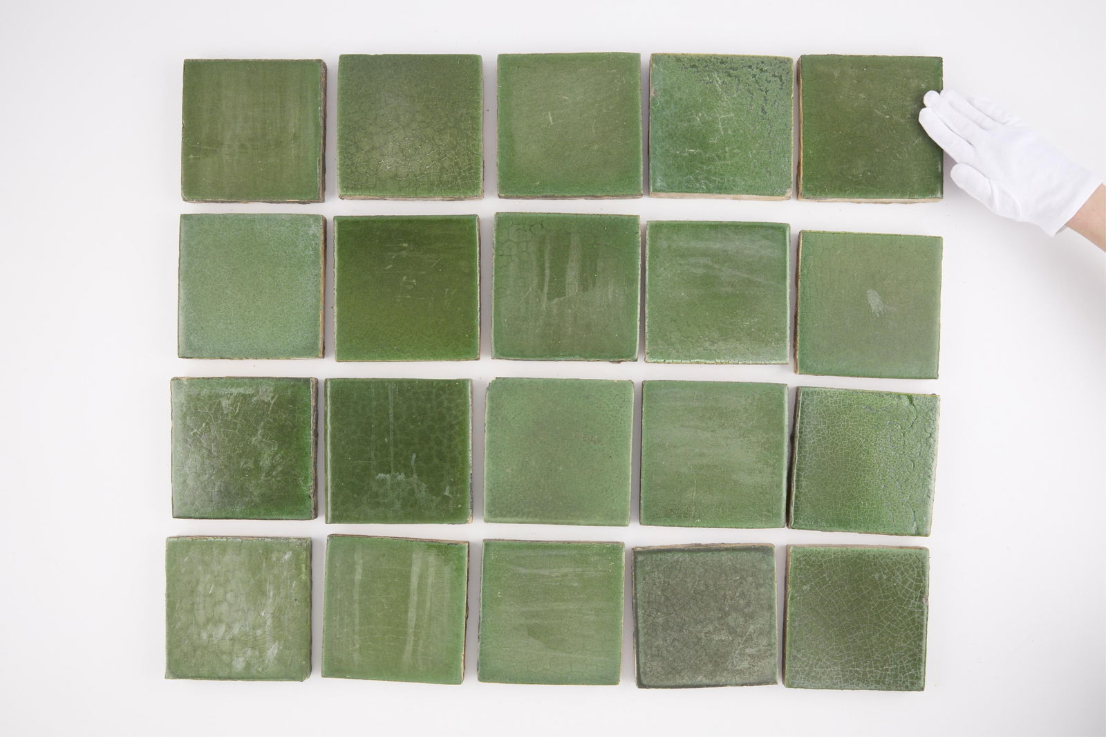 20 Grueby Pottery Green 6"x6" Arts & Crafts Tiles (1 of 3)