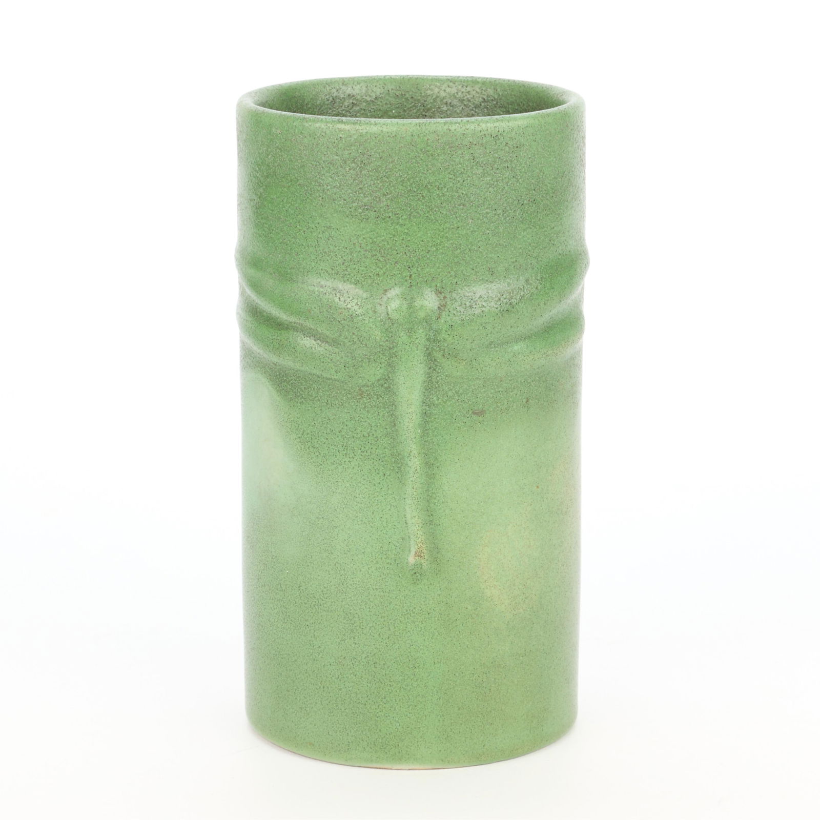 Ouachita Art Pottery Matte Green "Dragonfly" Vase (1 of 5)