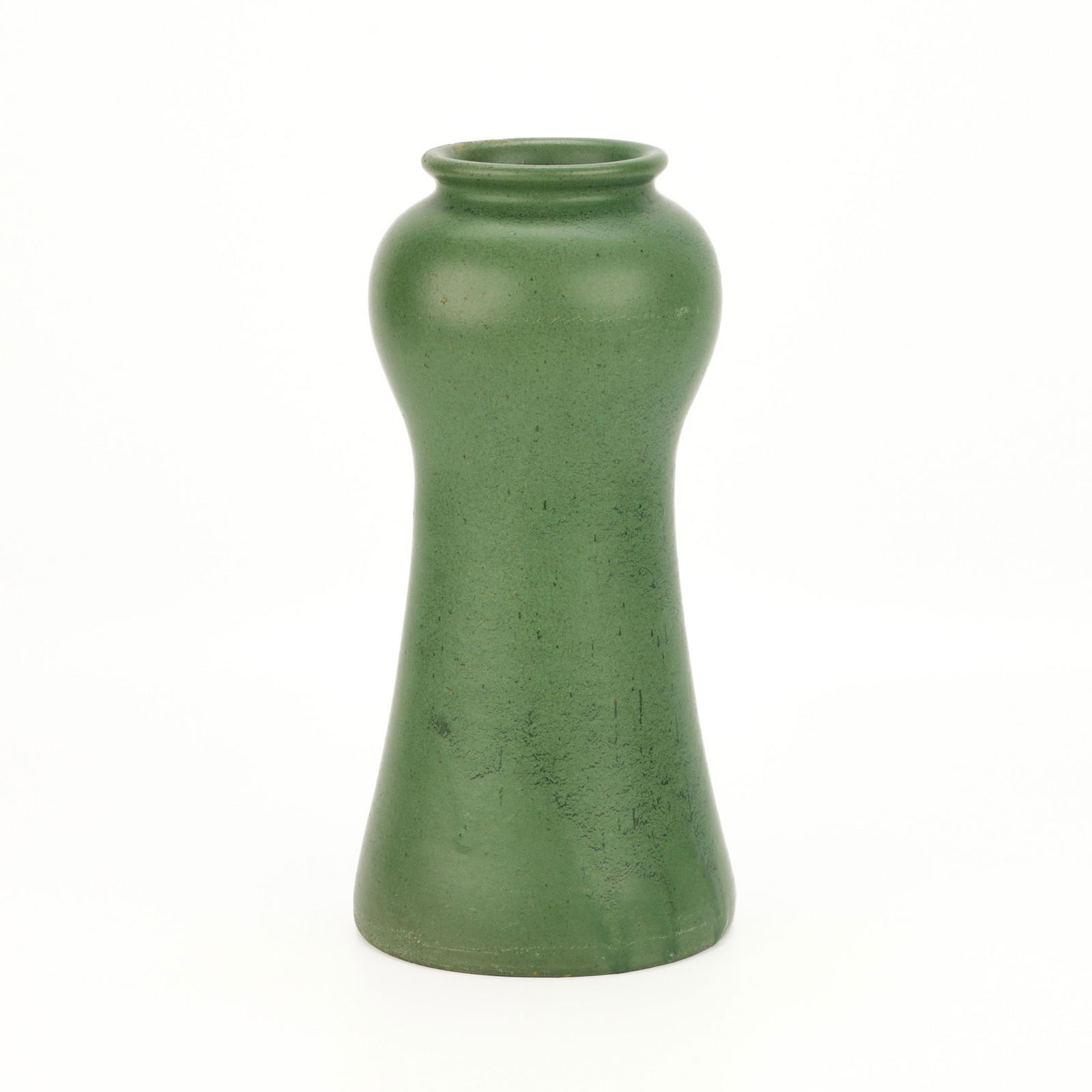 Teco Style Arts & Crafts Pottery Matte Green Vase (1 of 7)