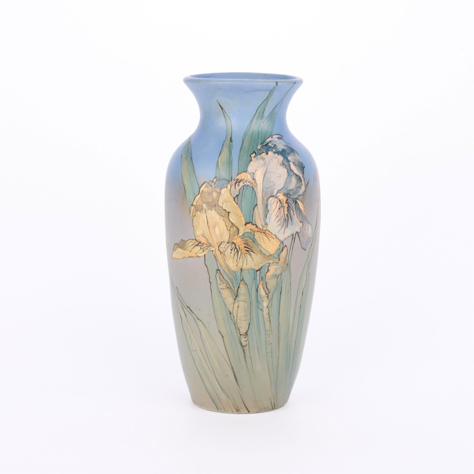 Leffler for Weller Art Pottery "Hudson" Iris Vase (1 of 7)