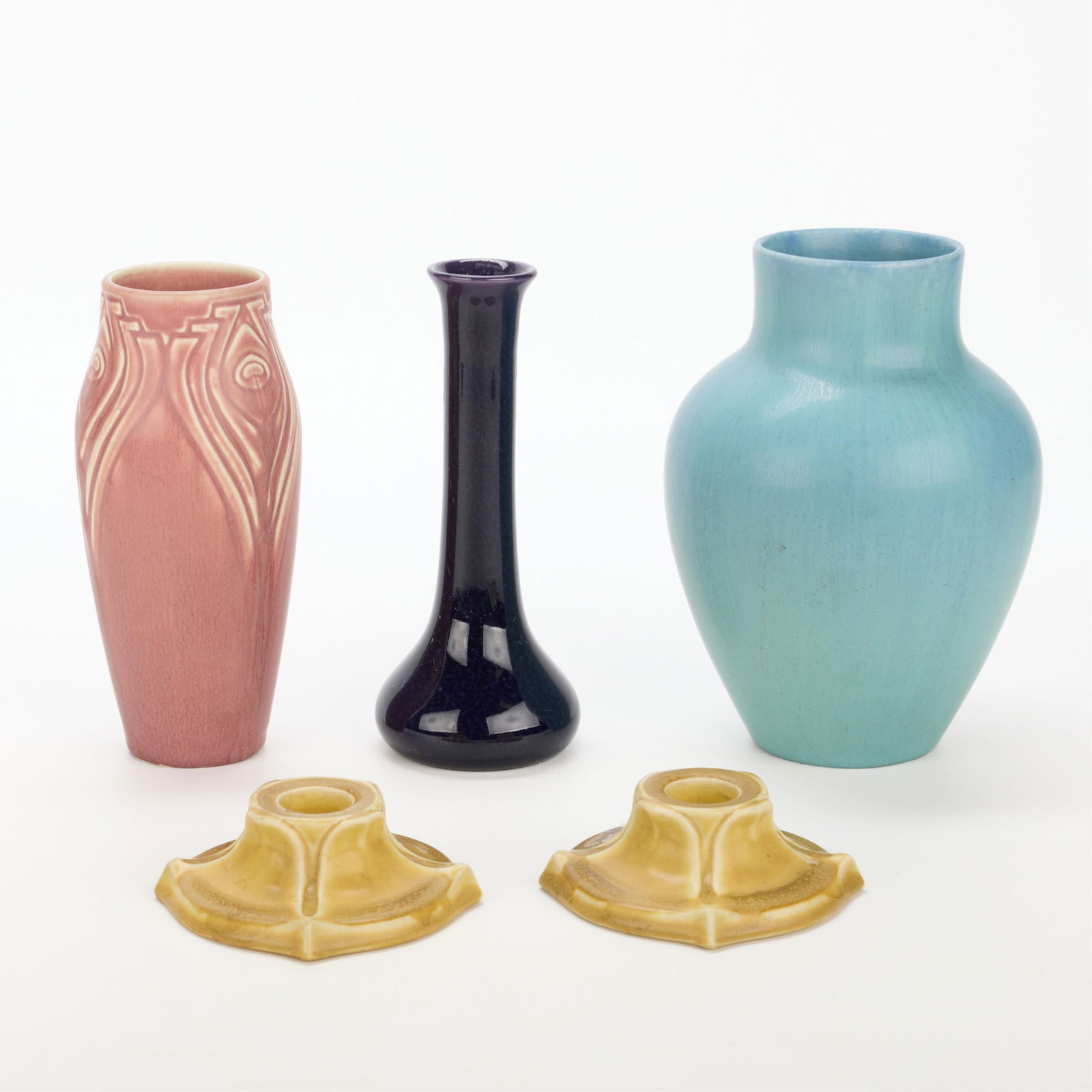 5 Rookwood Art Pottery Vessels ca. 1920s (1 of 3)