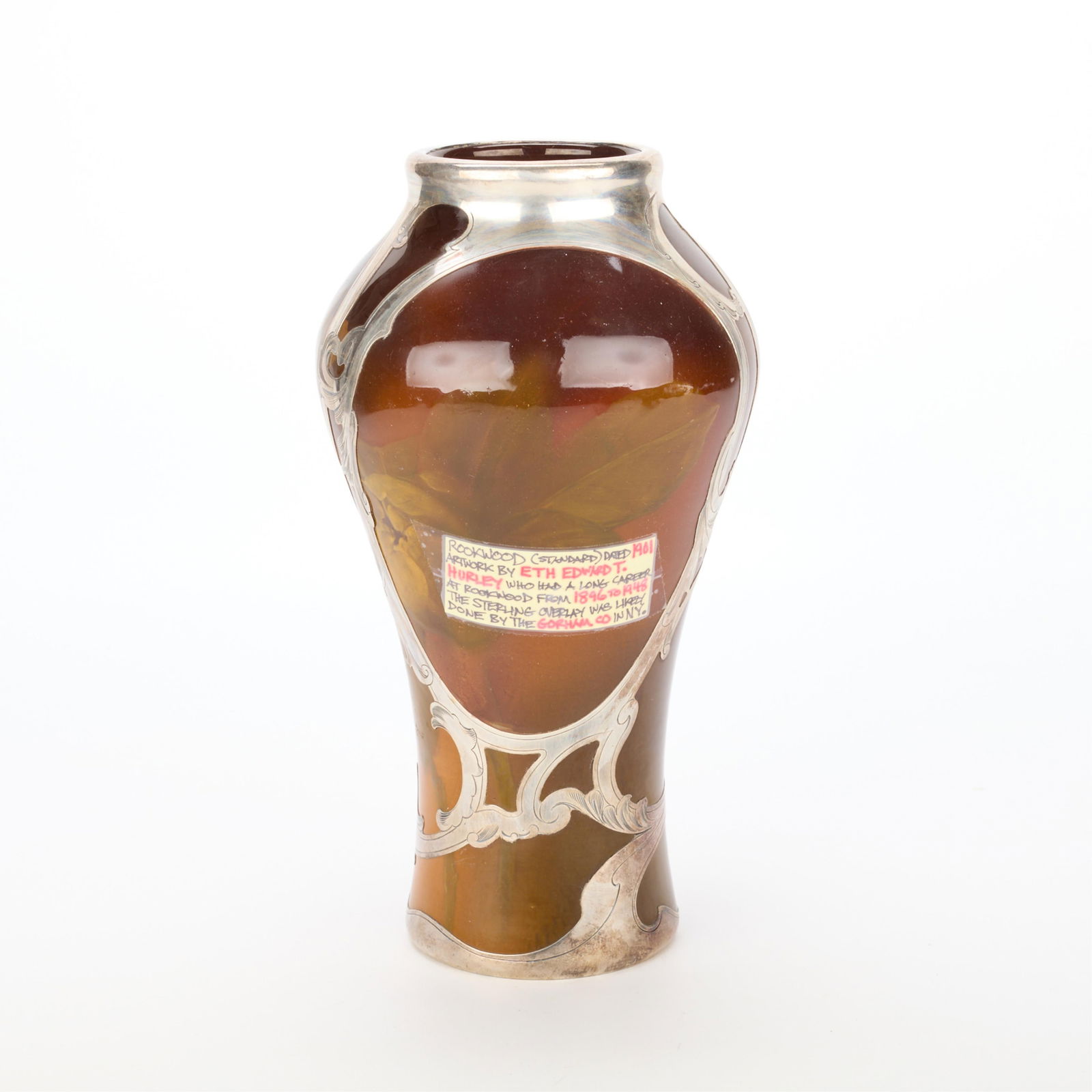 Hurley for Rookwood Art Pottery 909B Overlaid Vase - 2