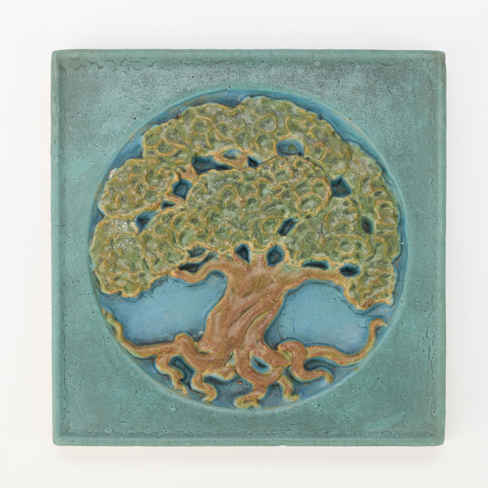 Rookwood Pottery "Tree of Life" Faience Tile (1 of 5)