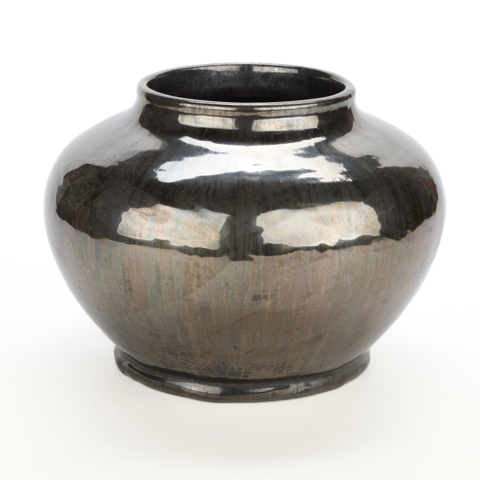 Fulper Art Pottery Black Luster Glaze Planter (1 of 4)