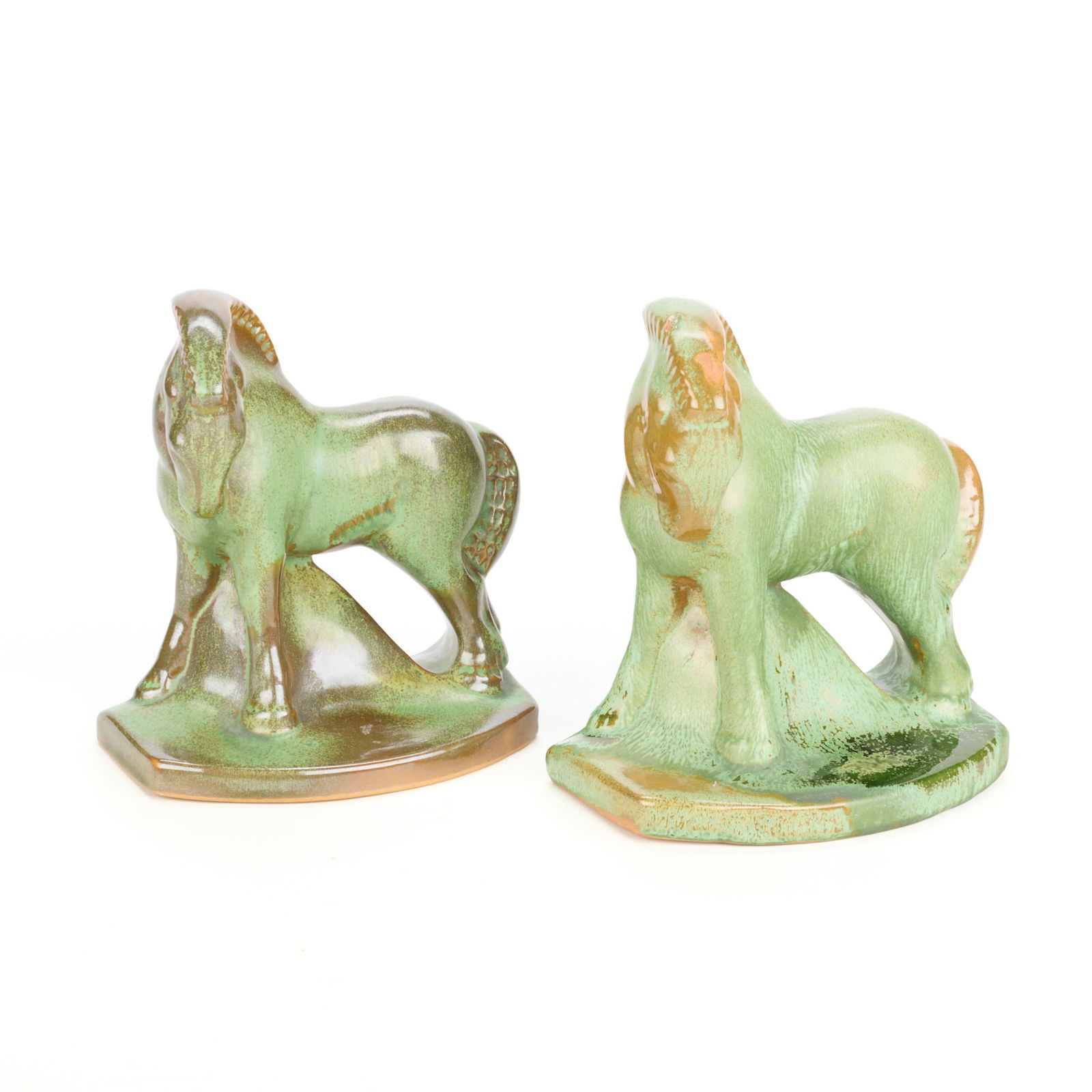 2 Frankoma Art Pottery Ada Clay "Horse" Bookends (1 of 5)
