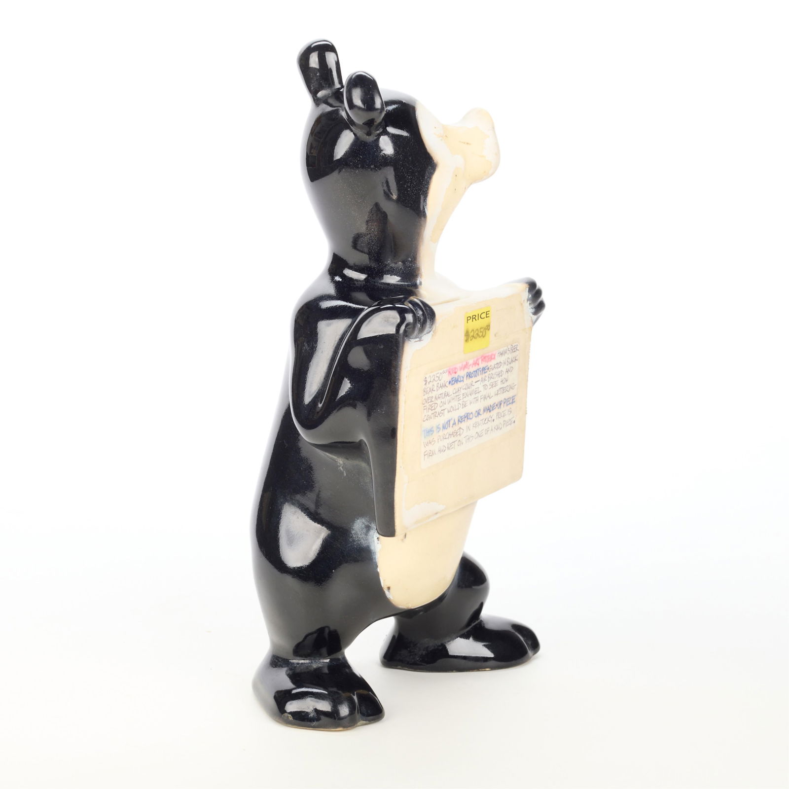 Early Red Wing Hamm's Beer Bear Coin Bank: Red Wing Pottery, Minnesota. Early promotional advertising memorabilia coin bank produced for Hamm's Beer brewery, depicting the iconic Hamm's bear mascot. This example likely represents an early