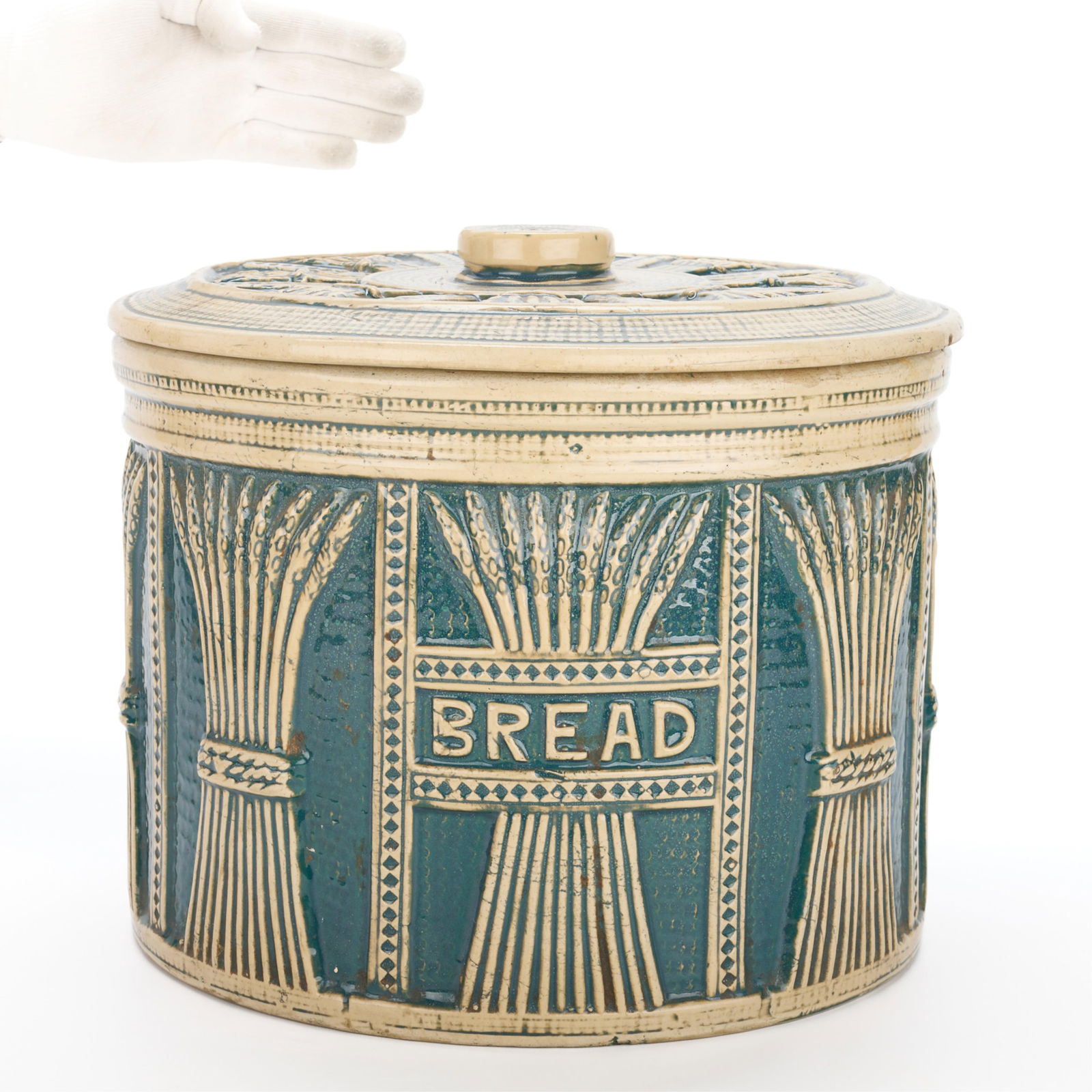 Large Red Wing Pottery Brushware Bread Crock - 2