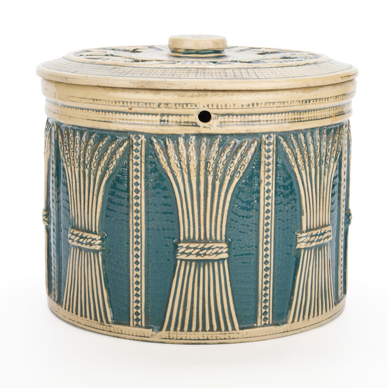 Large Red Wing Pottery Brushware Bread Crock - 3