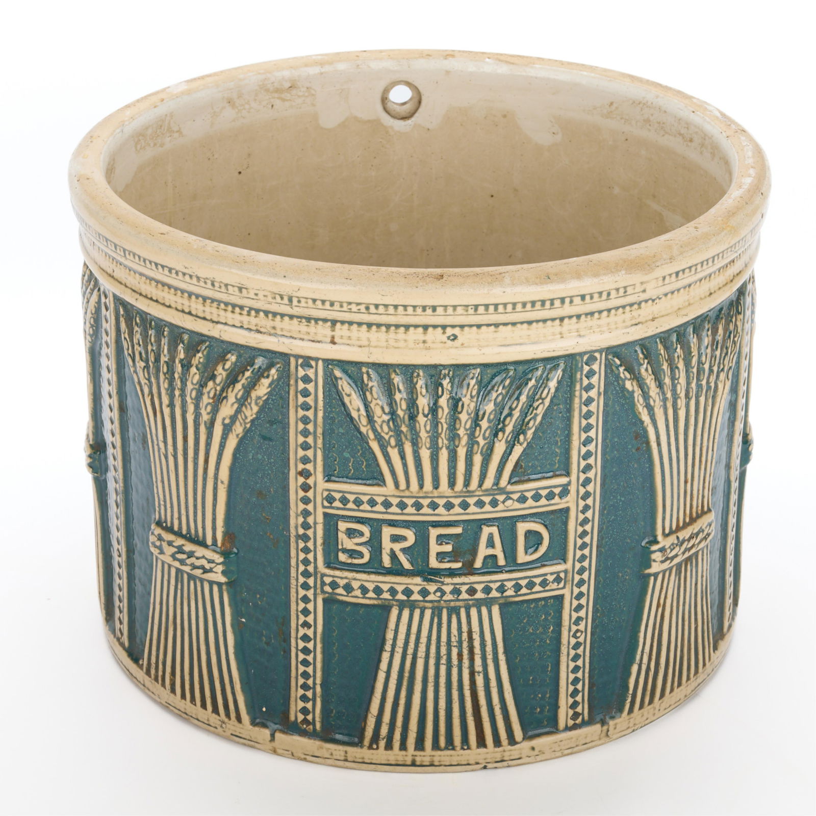 Large Red Wing Pottery Brushware Bread Crock - 5