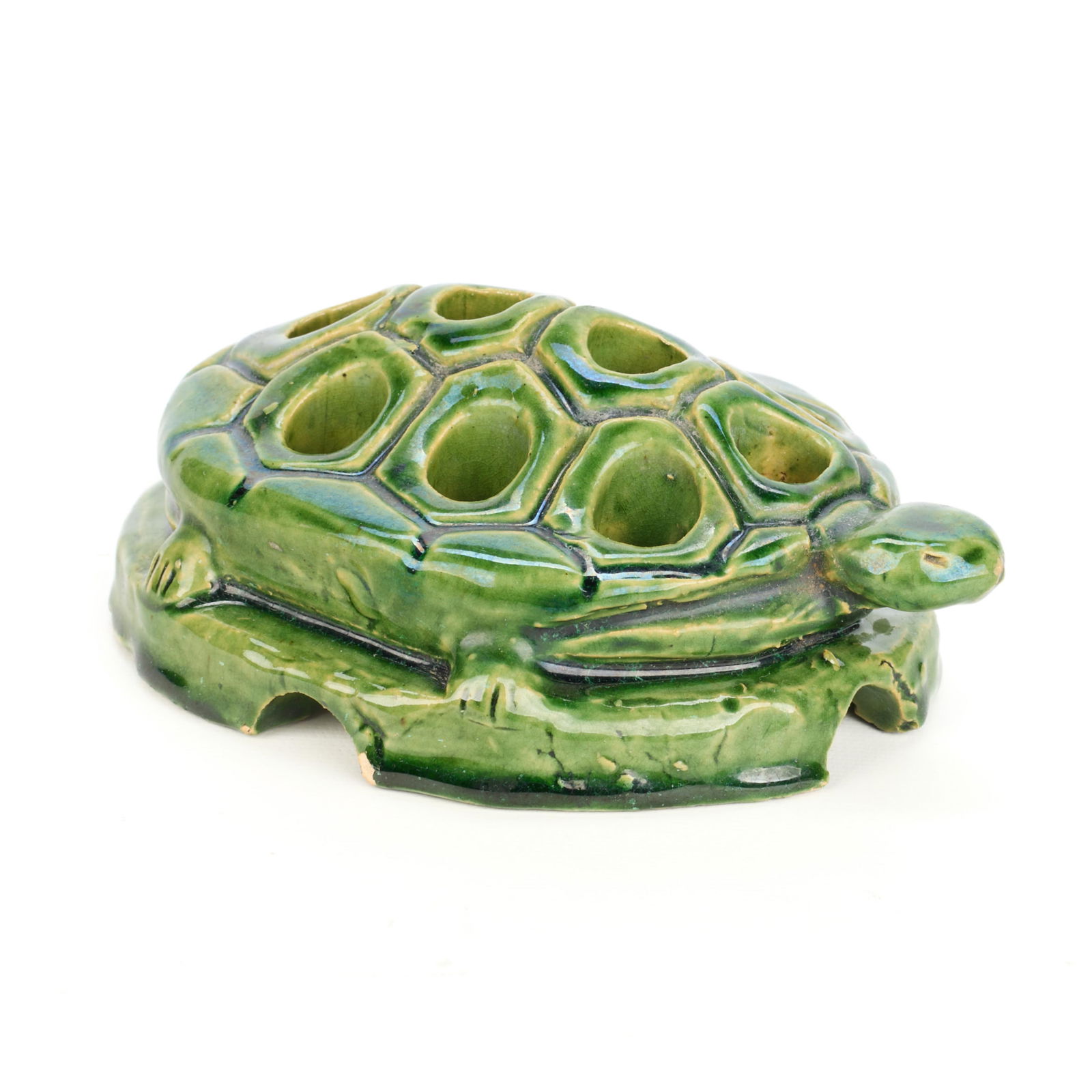 Style Handicraft Guild Ceramic Turtle Flower Frog (1 of 4)