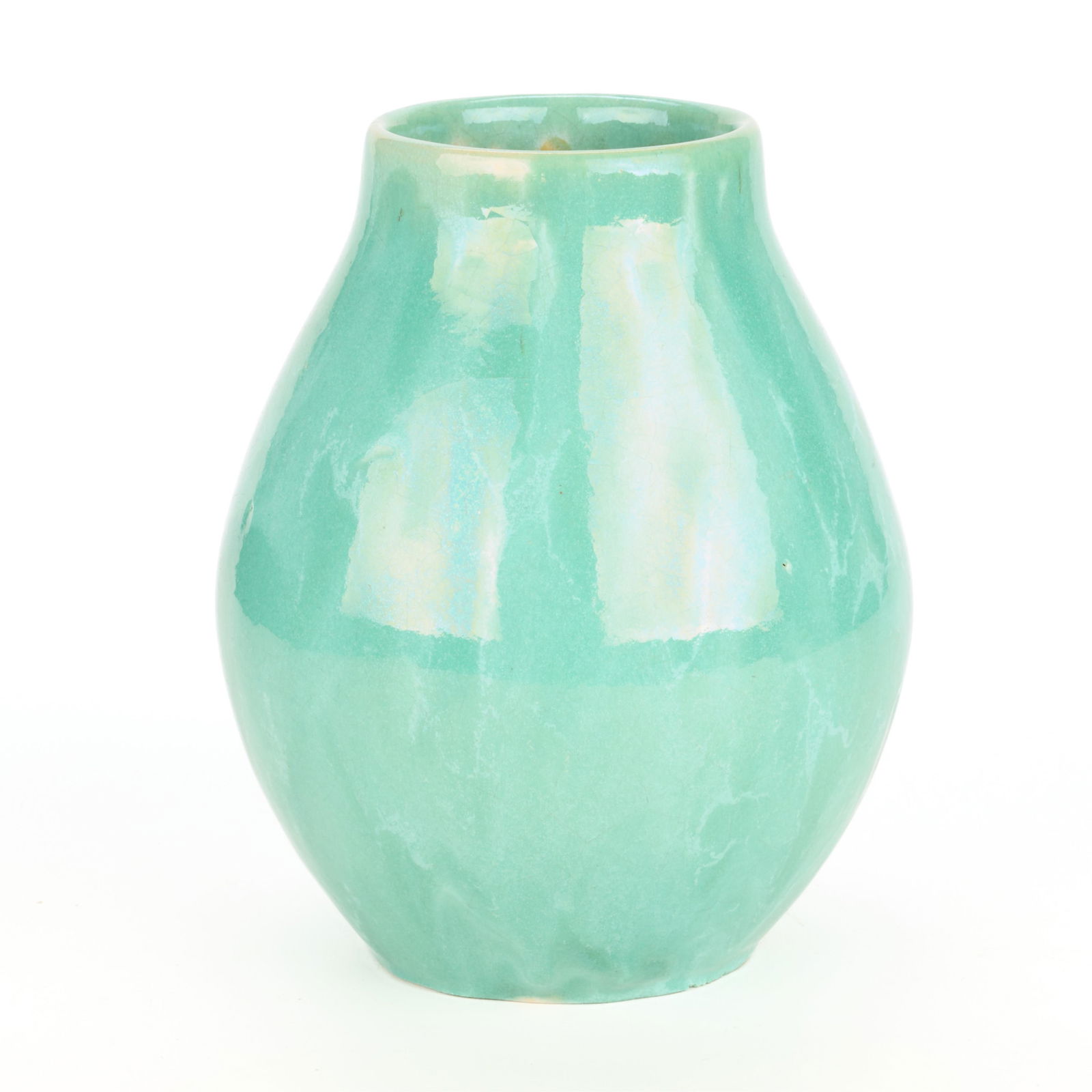Arts & Crafts Guild New York Teal Pottery Vase (1 of 4)