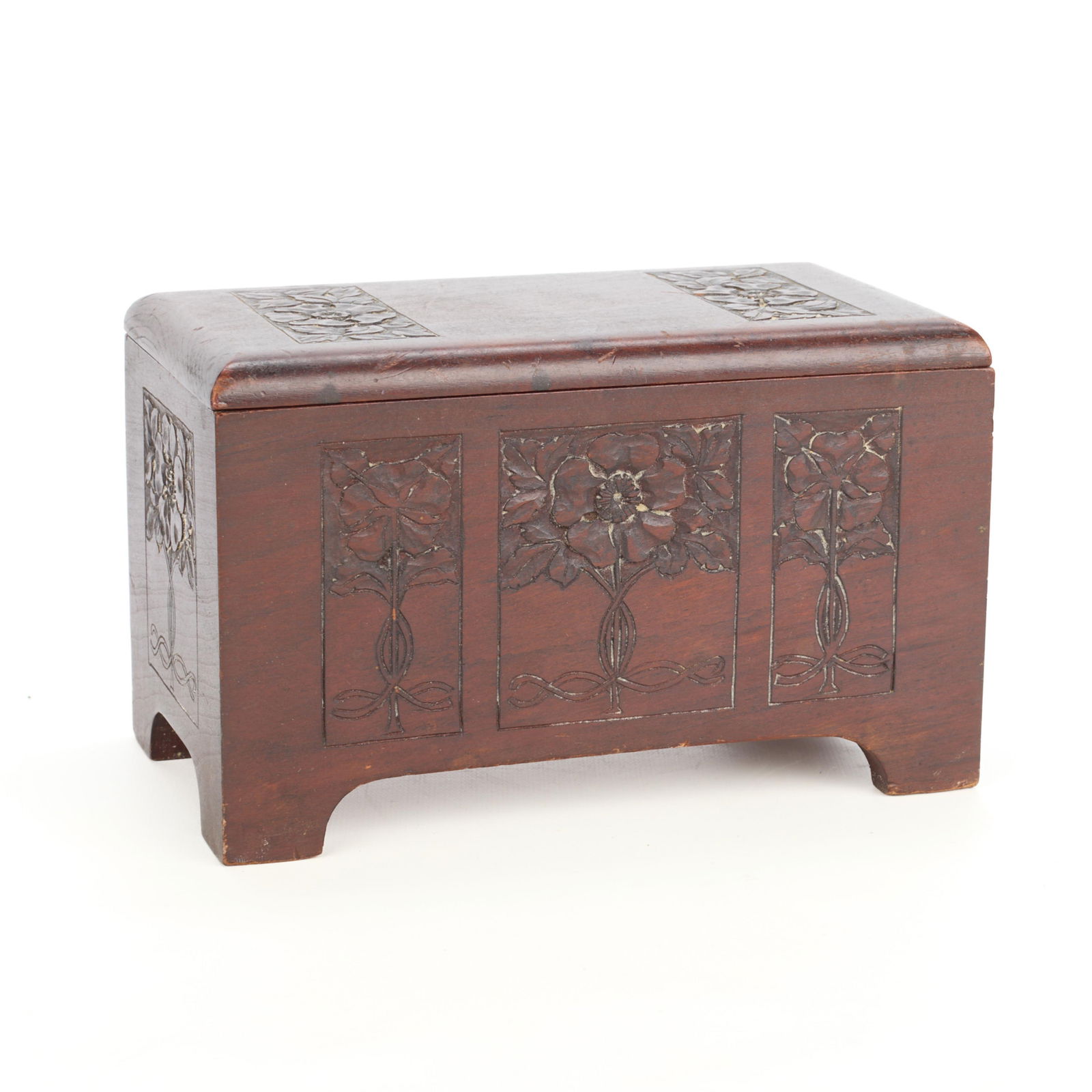 Bertha McMillan Arts & Crafts Wood Jewelry Chest (1 of 6)