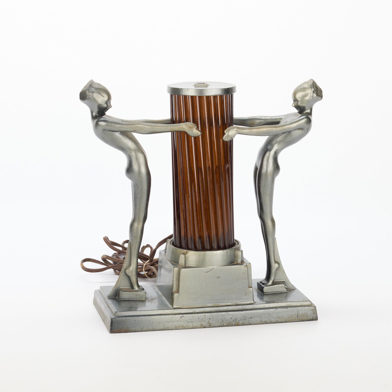 Frankart Art Deco Metal & Glass L246 Table Lamp (1 of 6)