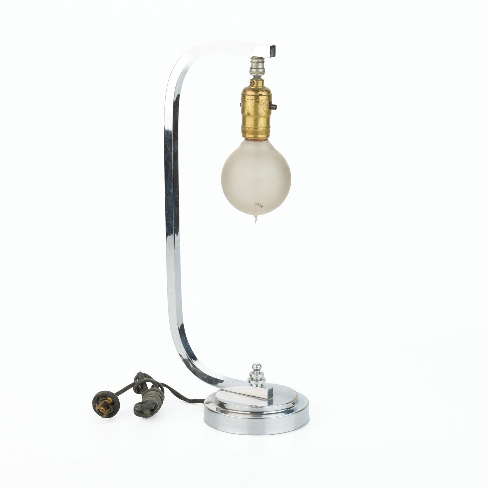 Art Deco Chrome Table Lamp w/ Edison Mazda Bulb (1 of 5)