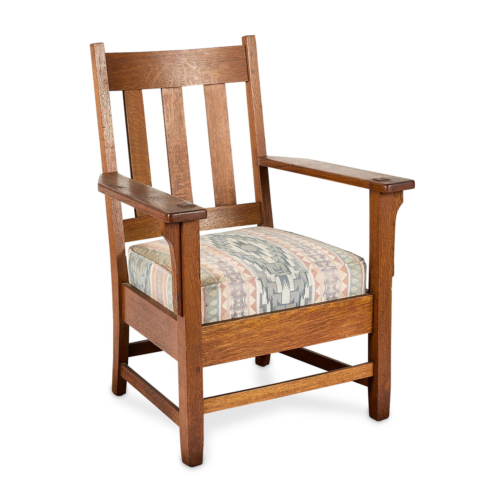 Arts & Crafts Mission Oak Stickley-Style Arm Chair (1 of 5)