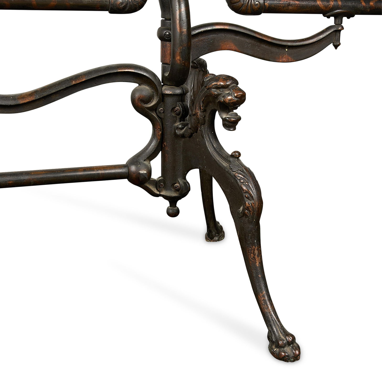 Victorian Cast Iron Tri-Fold Haberdashery Mirror - 4