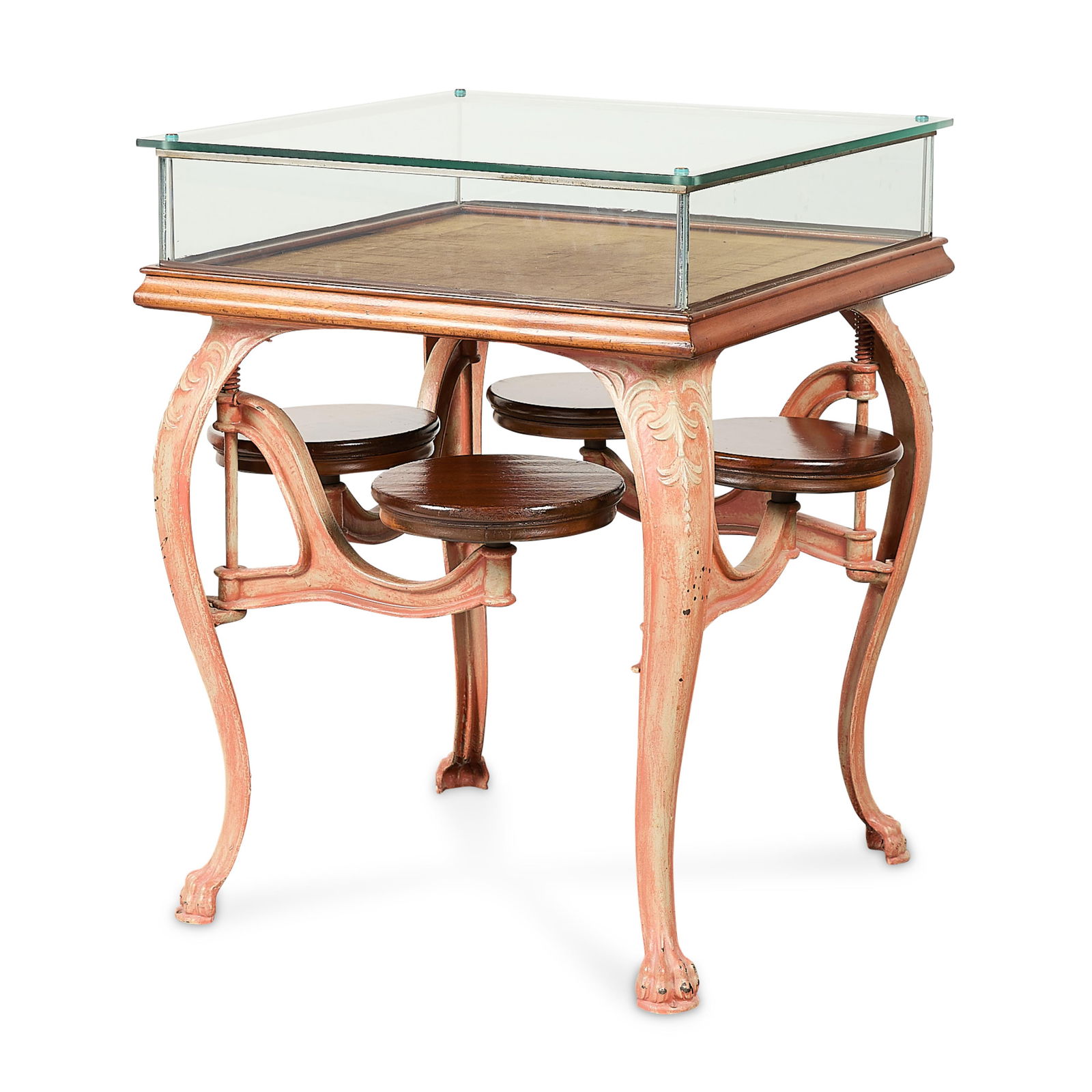 Cast Iron Ice Cream Parlor Swing-Out Vitrine Table (1 of 7)