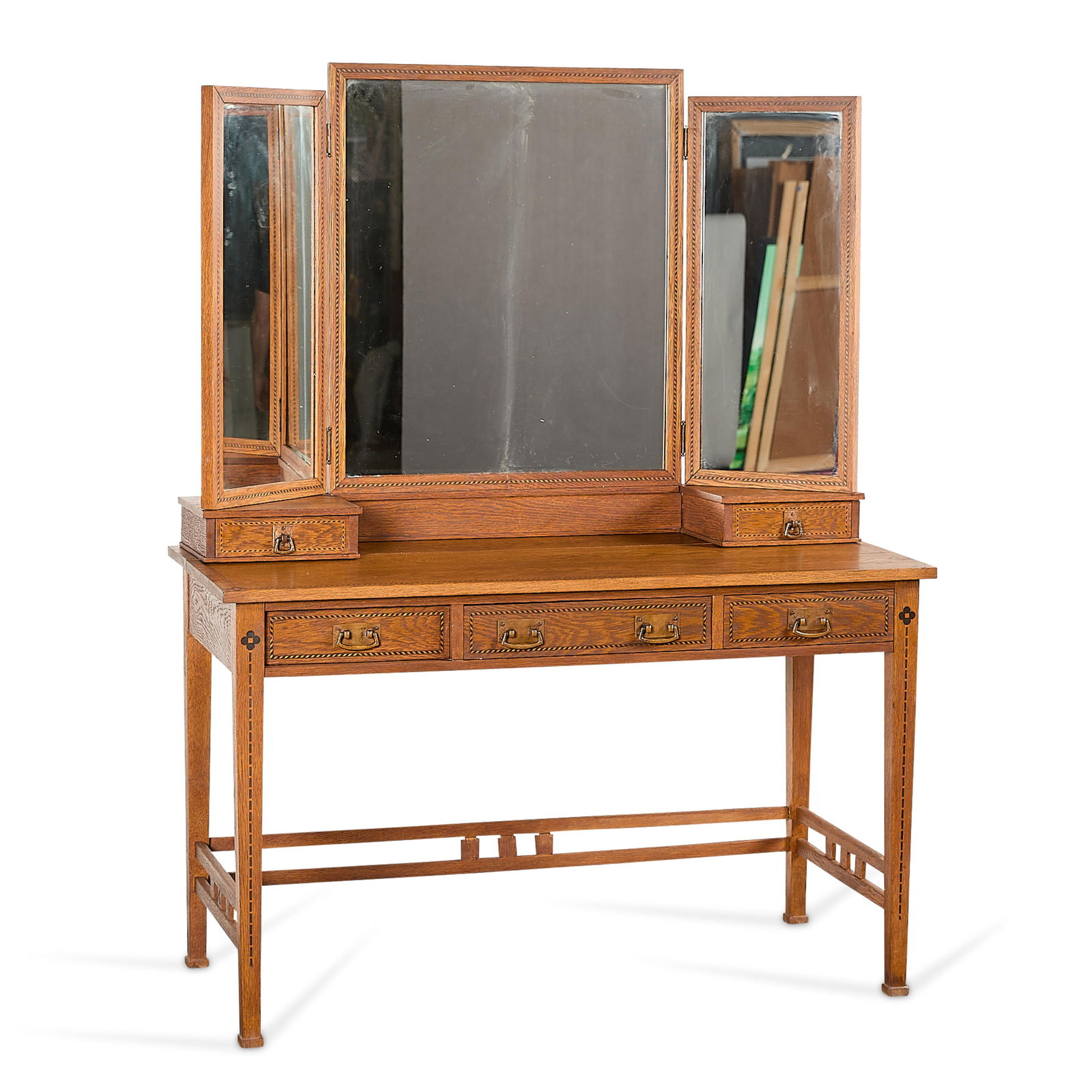 John Bradstreet & Co. Arts & Crafts Inlaid Vanity (1 of 13)