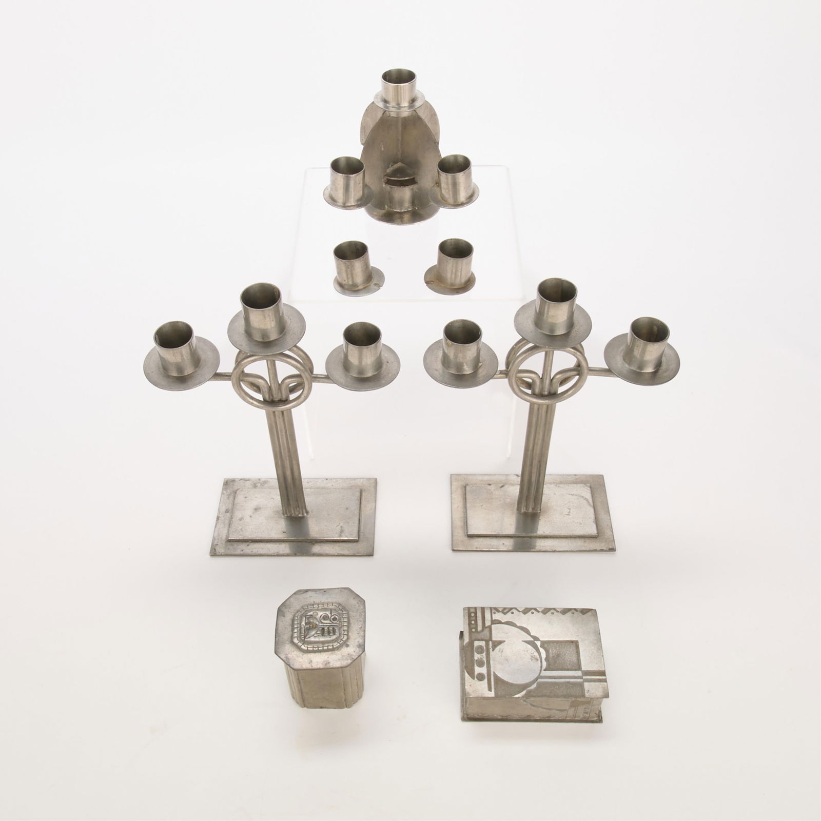 5 pcs Miller Vocational Arts & Crafts Pewter Items (1 of 5)