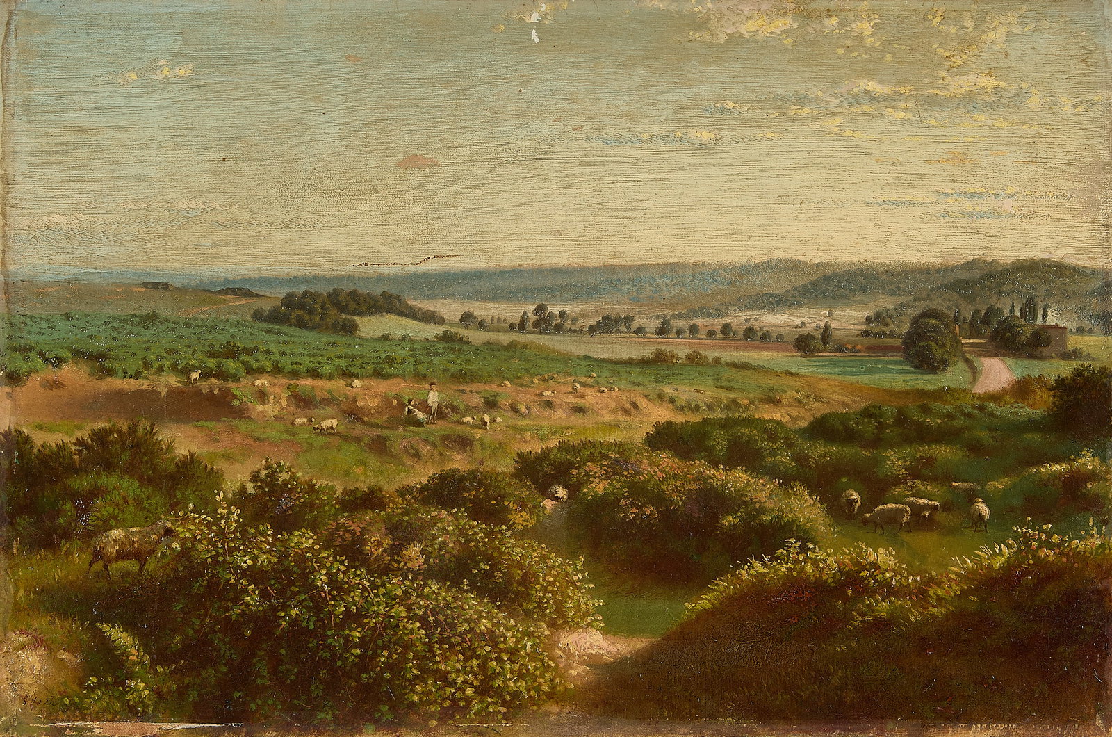 Signed "Rolling Fields" Landscape Painting (1 of 8)