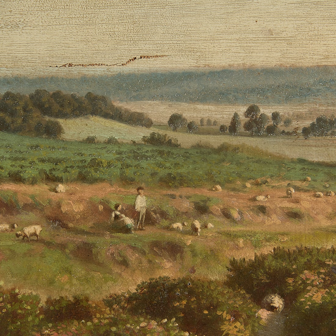 Signed "Rolling Fields" Landscape Painting - 4