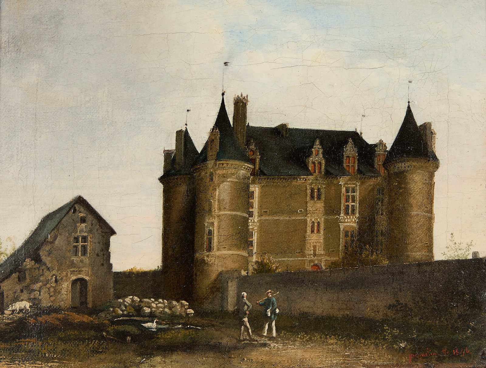 Signed Jacquelin Castle Landscape Painting (1 of 7)
