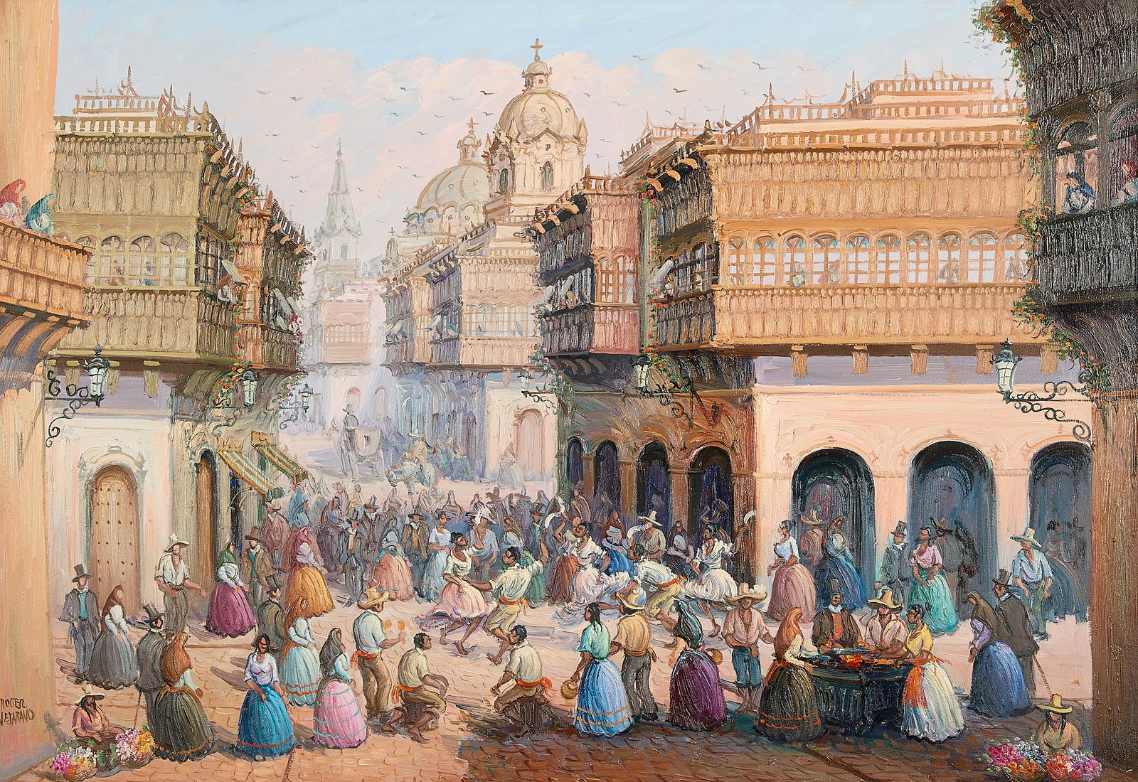 Roger Vejarano Festival Oil Painting (1 of 5)