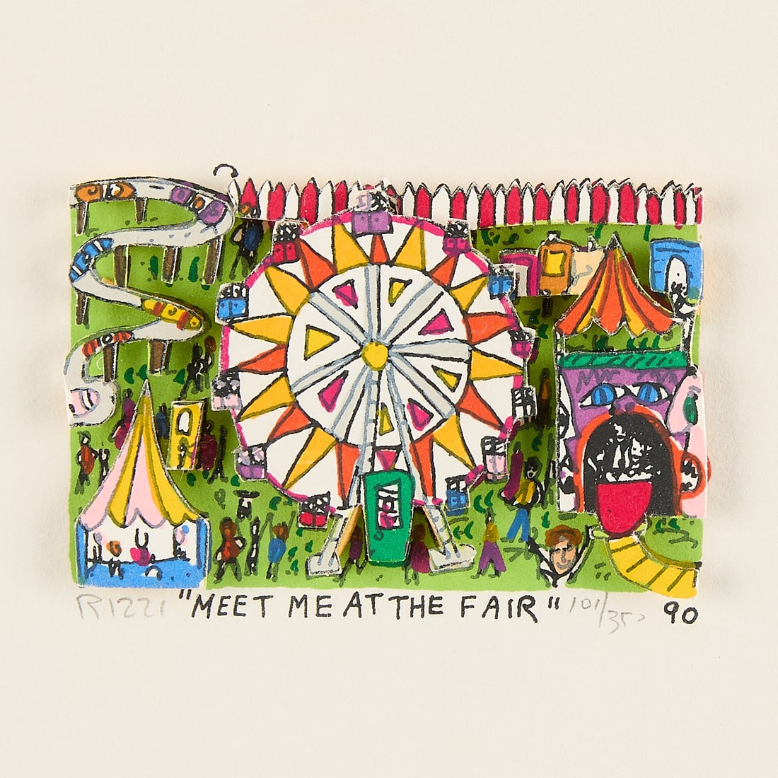 James Rizzi "Meet Me at the Fair" 3D Print 1990 (1 of 3)