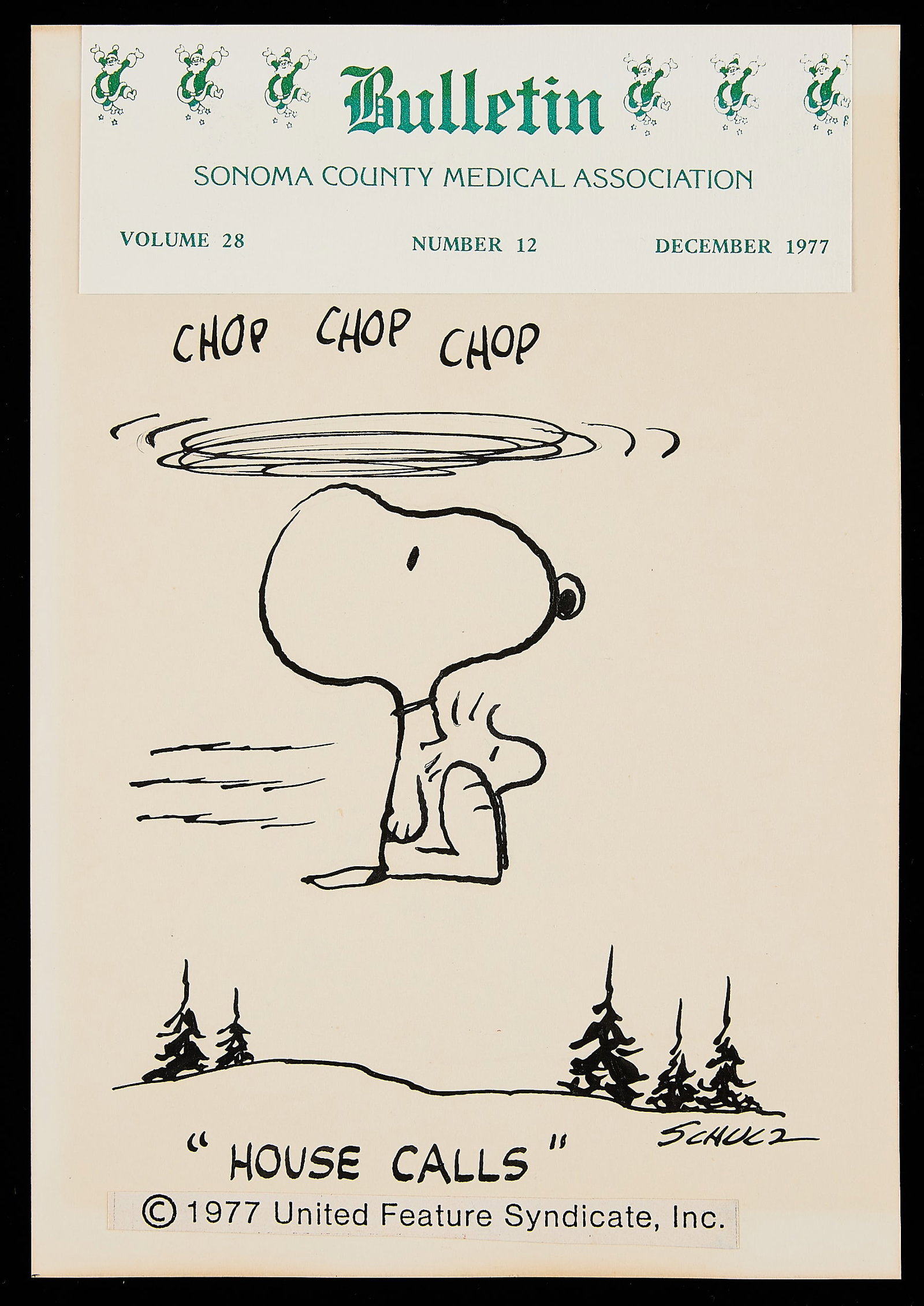 Charles Schulz Original Drawing "House Calls" (1 of 6)