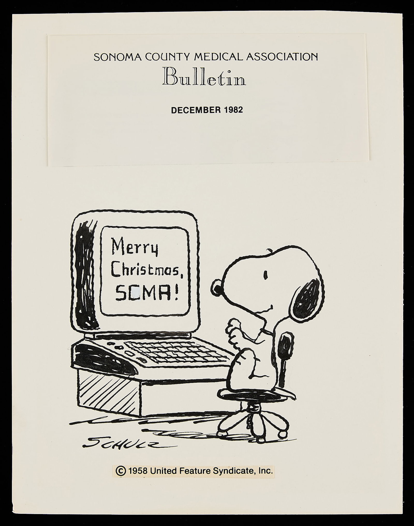Charles Schulz "Merry Christmas" Original Drawing (1 of 4)