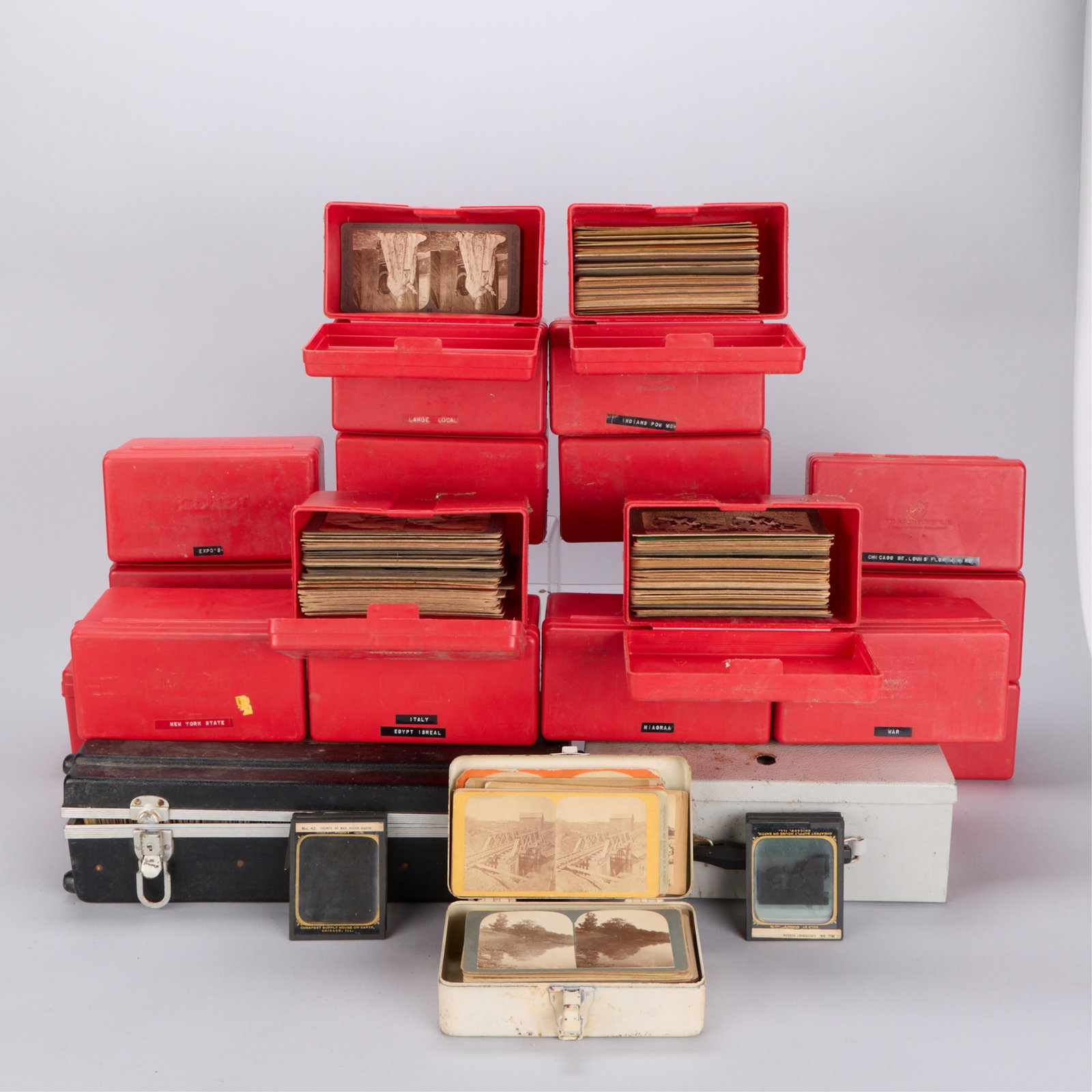 Lrg Collection Vintage Stereograph Photographs (1 of 5)