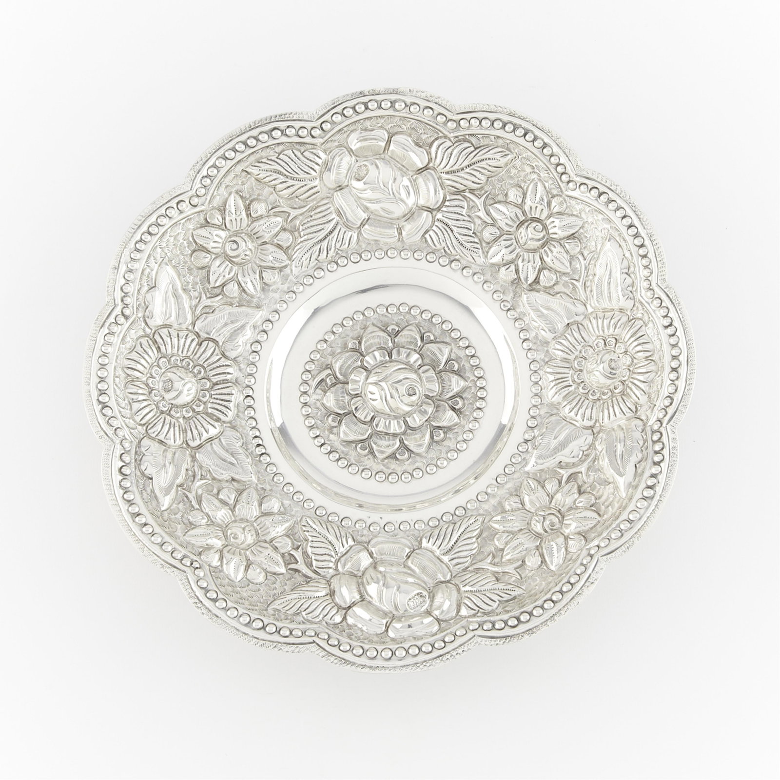 American Colonial Coin Silver Platter 428.6 g (1 of 5)