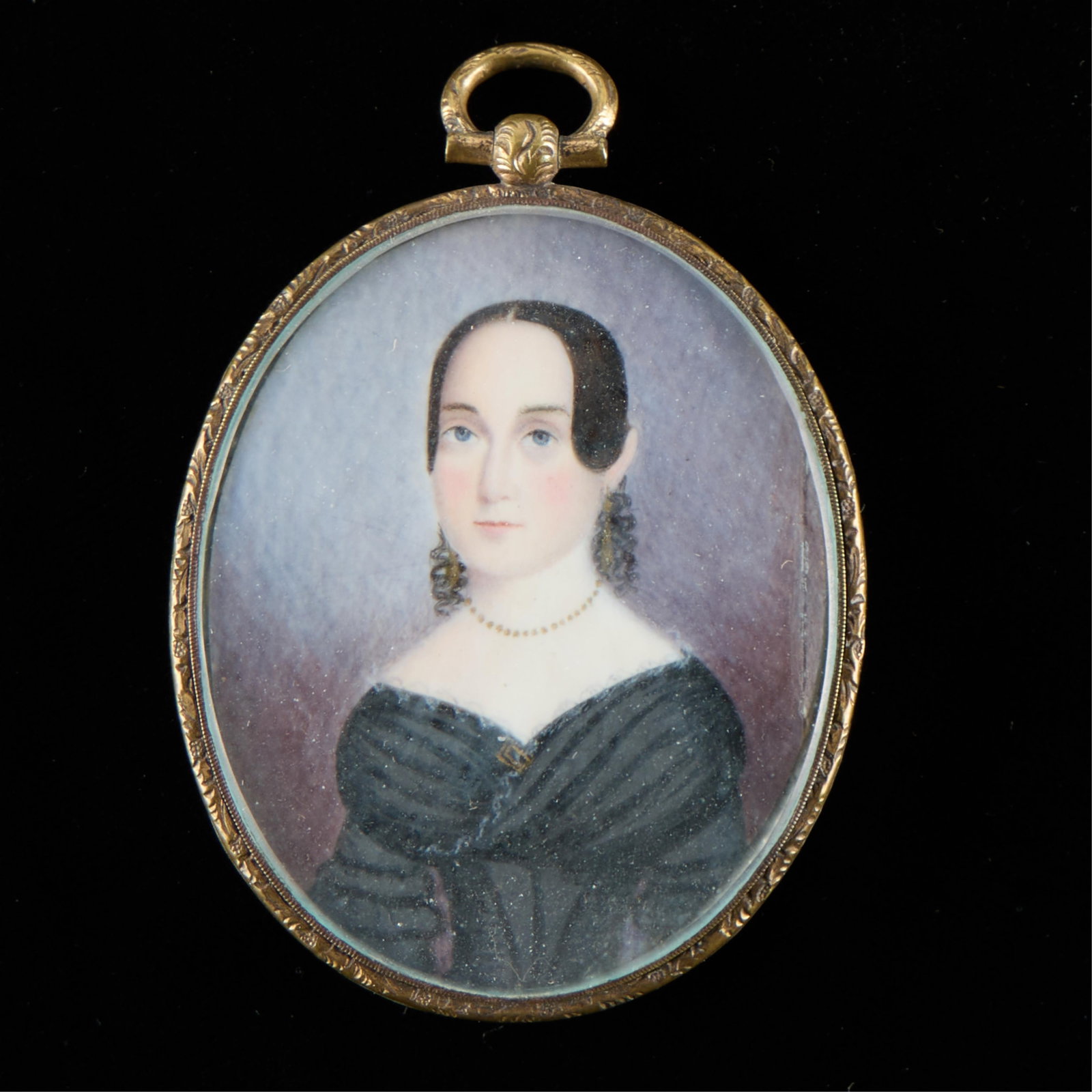 19th c. American School Miniature Painting (1 of 3)