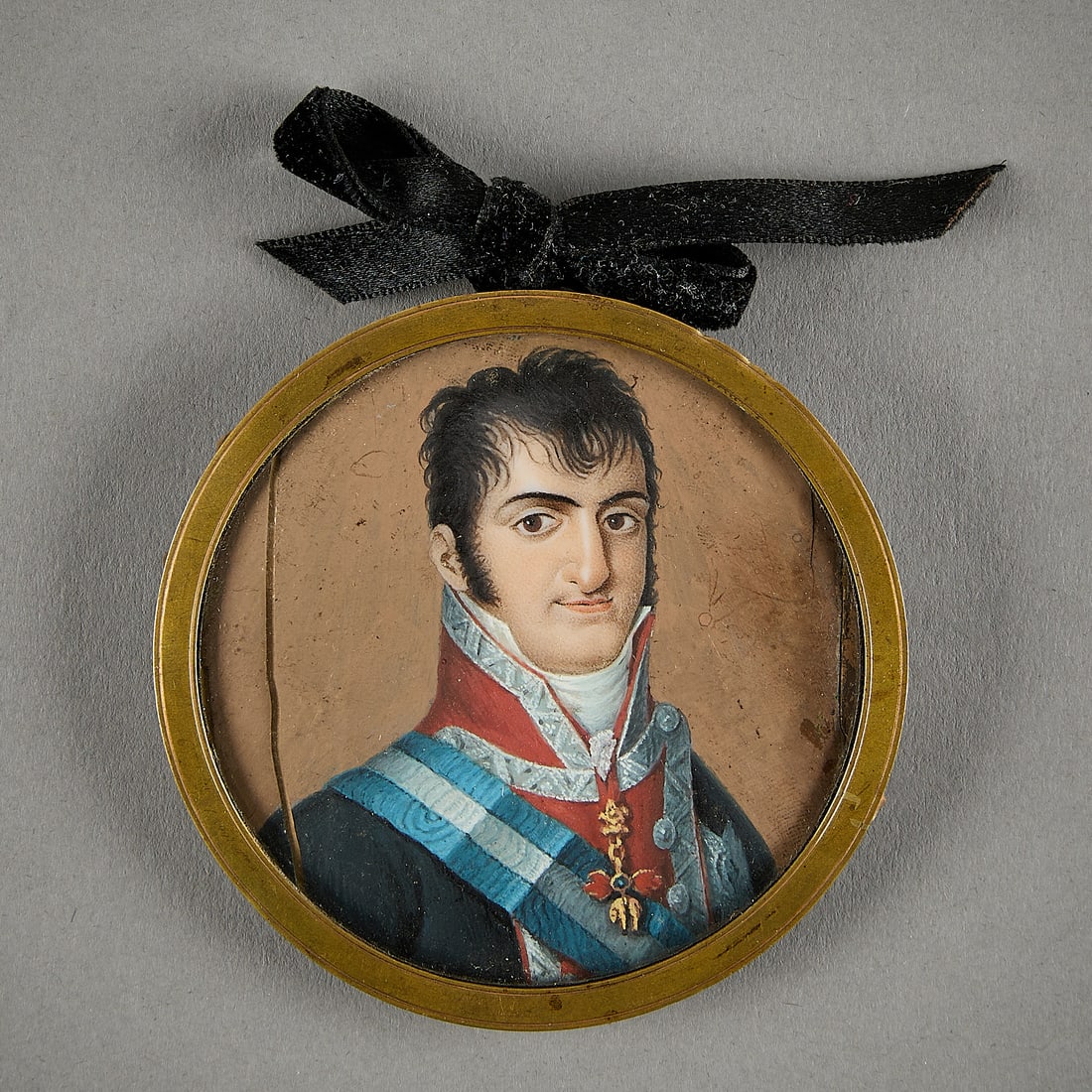 French Miniature Portrait of King Ferdinand VII (1 of 3)
