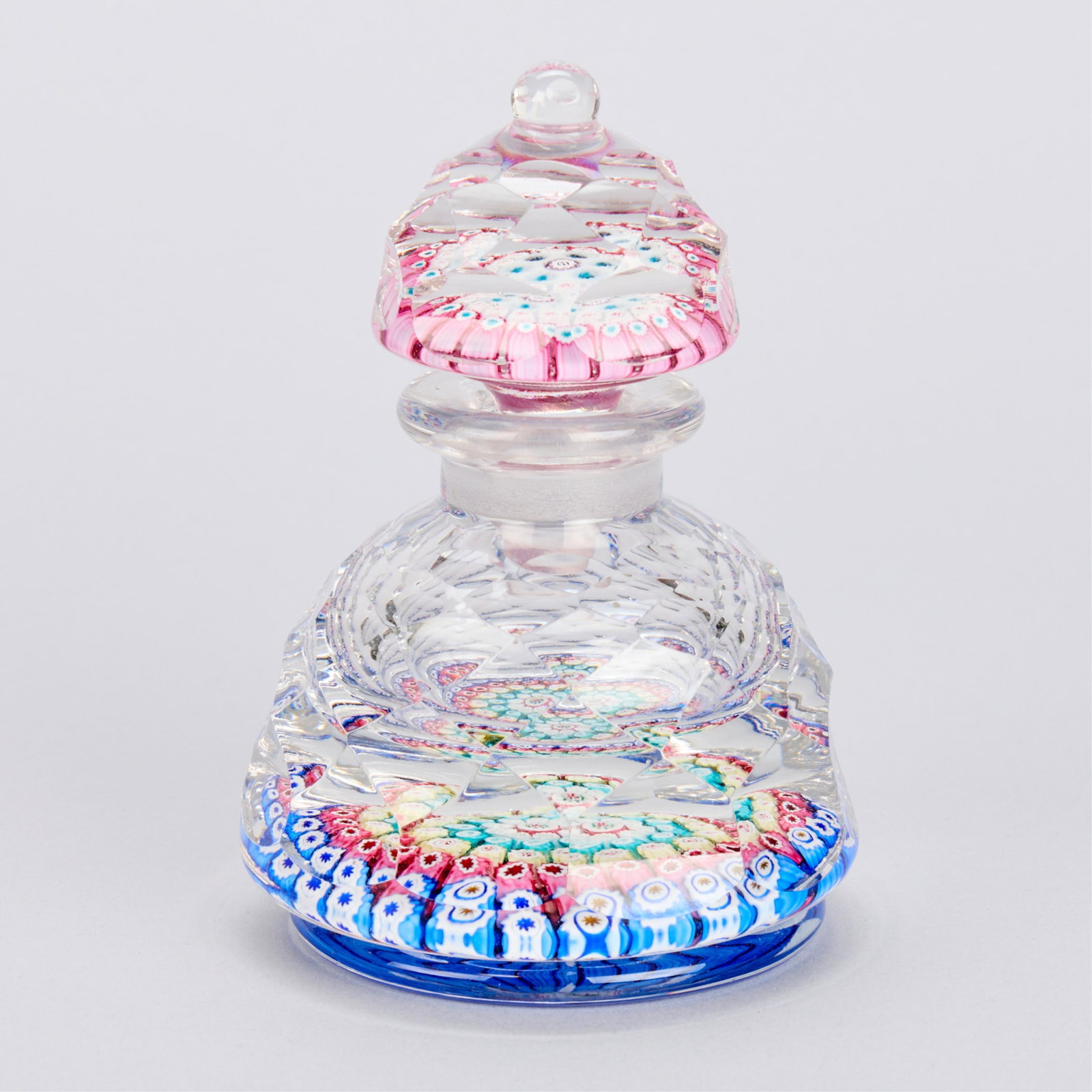 Antique Old English Glass Millefiori Inkwell (1 of 10)