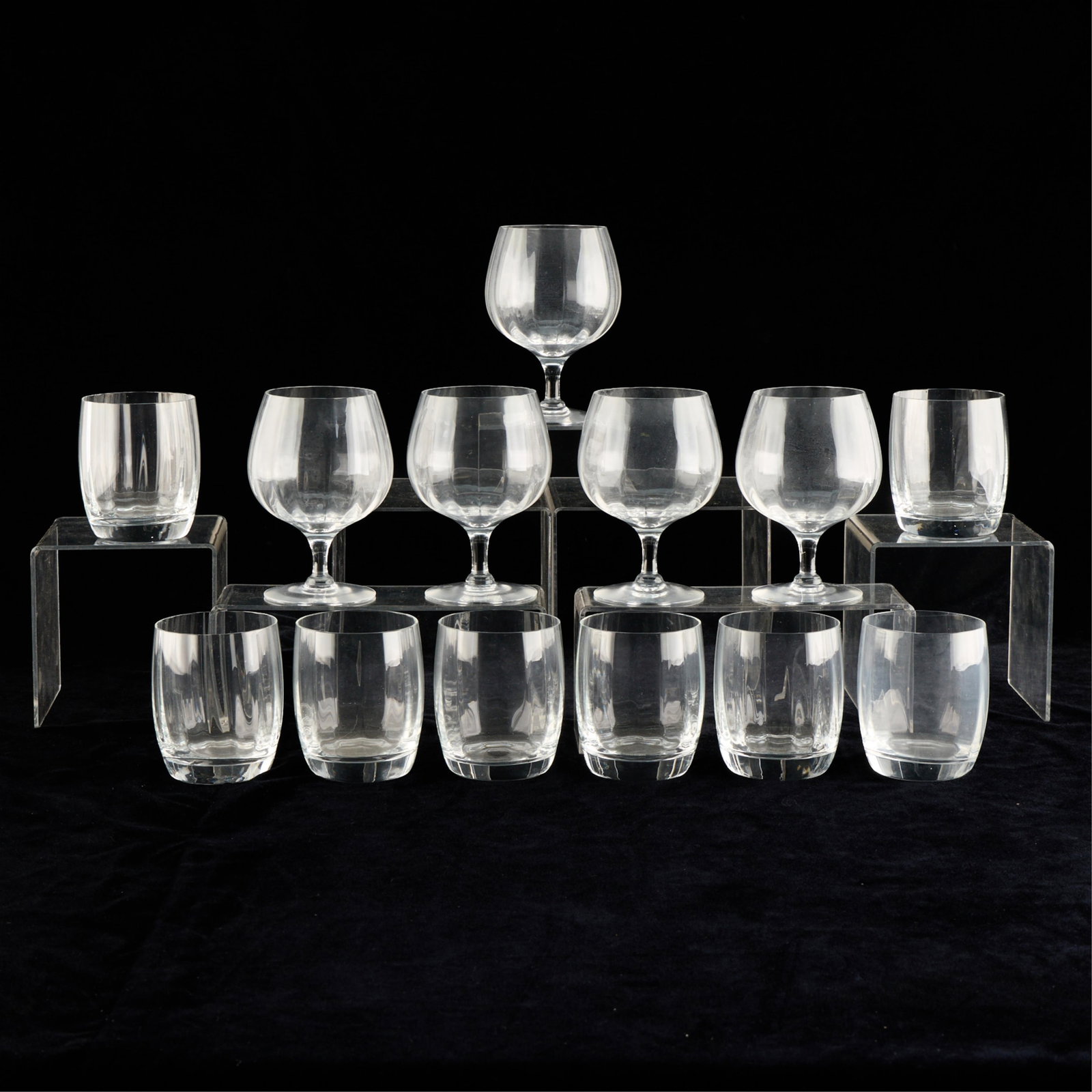 Set 13 Orrefors "Optica" Crystal Glasses (1 of 6)