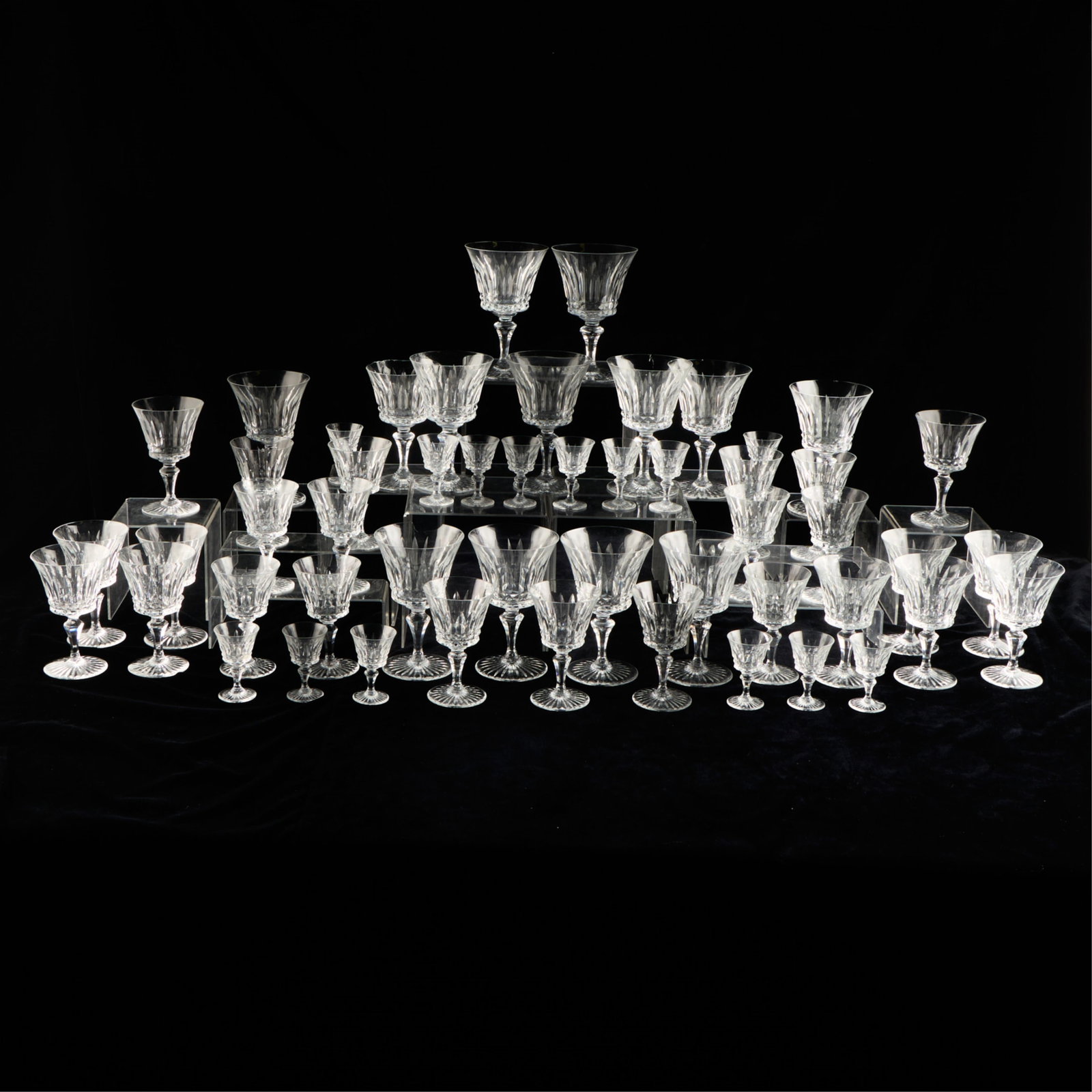 Set 52 Pcs Baccarat "Buckingham" Crystal Stemware (1 of 9)