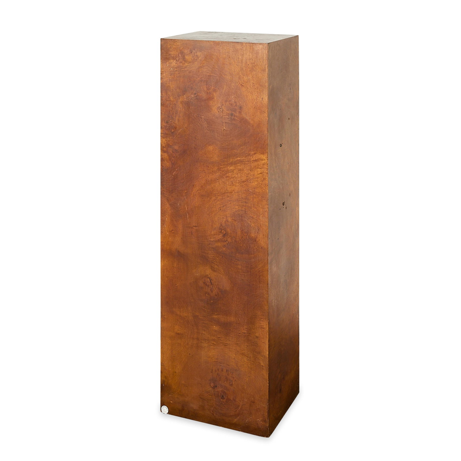 Style of Milo Baughman MCM Wooden Display Pedestal: Style of Milo Baughman (American, 1923-2003). Mid-century modern wooden pedestal or plinth display stand. Provenance: The Distinguished Collection of Leo & Doris Hodroff. Height: 48 in x width: 15 in 