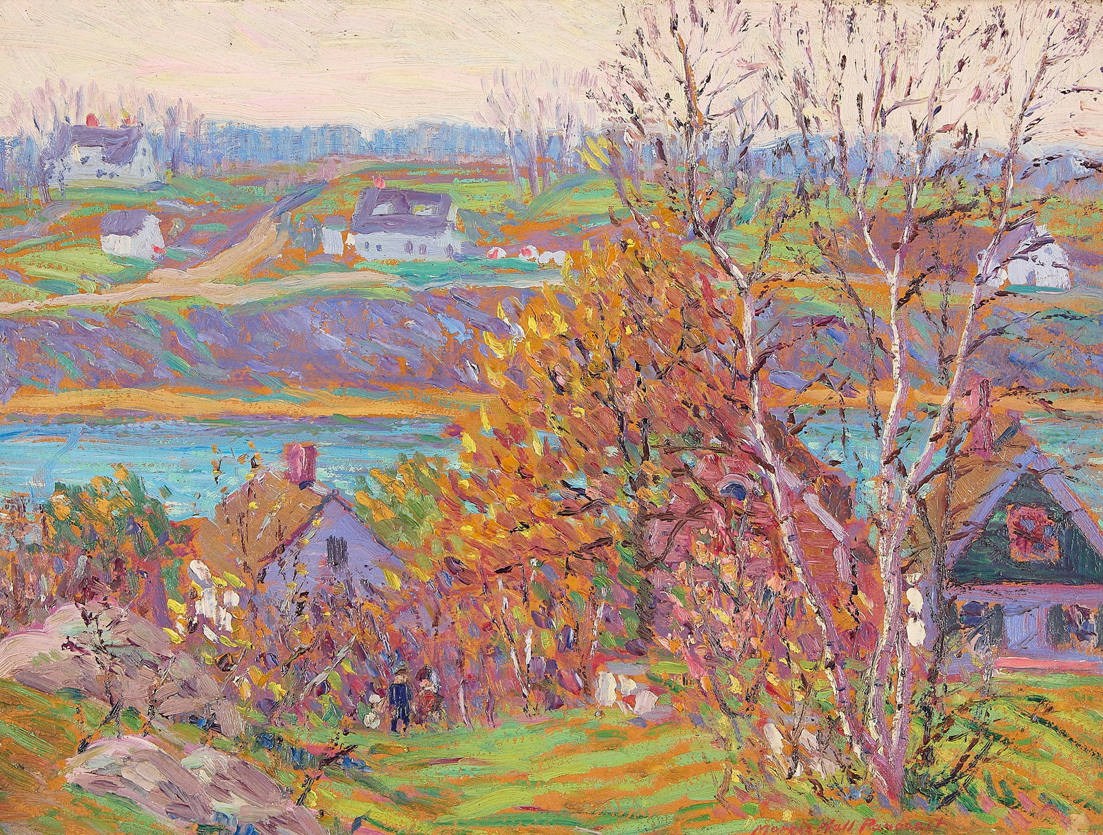 Morris Hall Pancoast "Riverdale" Oil Painting (1 of 7)